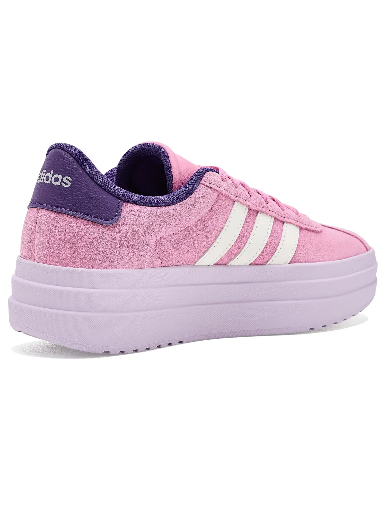 Кроссовки VL Court Bold (для маленьких и больших детей) Adidas Kids — изображение 3 из 4, белый/фиолетовый