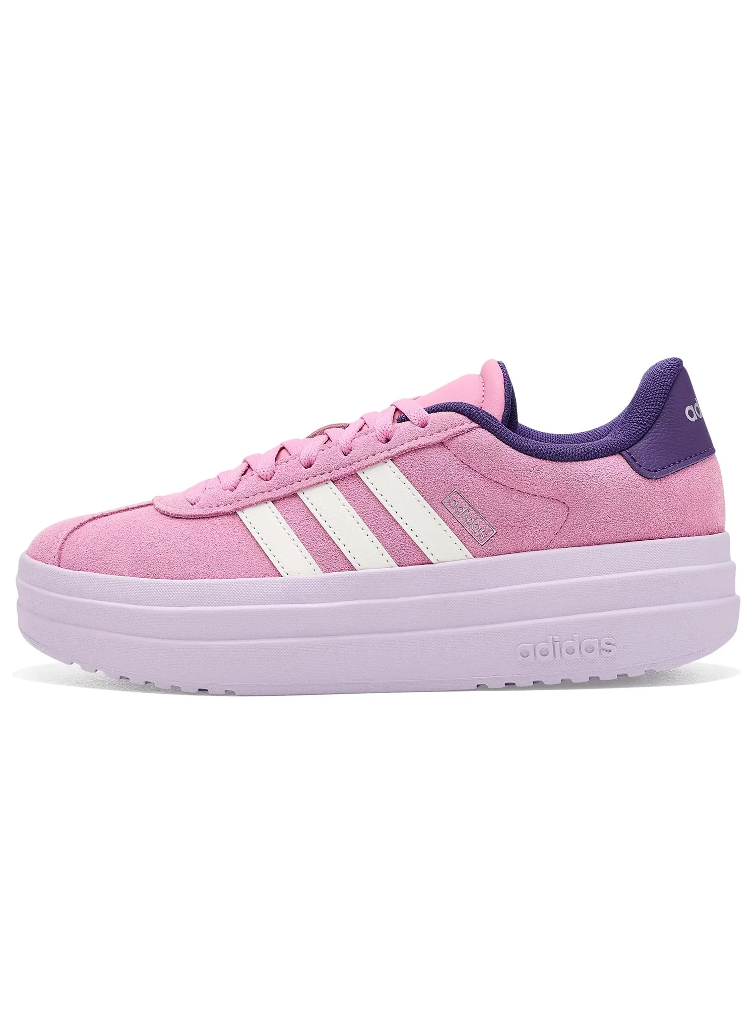 Кроссовки VL Court Bold (для маленьких и больших детей) Adidas Kids — изображение 4 из 4, белый/фиолетовый