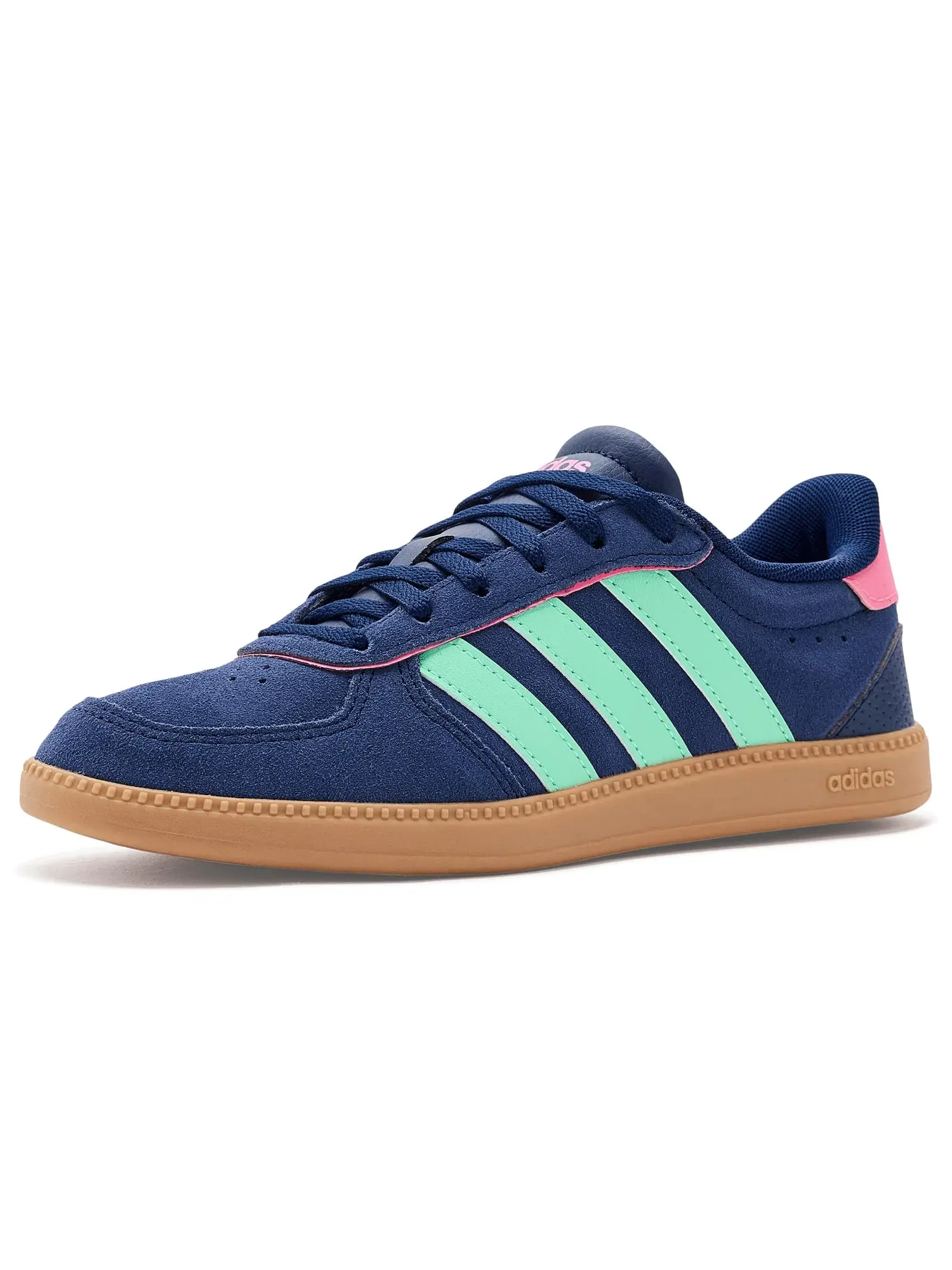 Кроссовки Breaknet Sleek (для маленьких и больших детей) Adidas Kids — изображение 1 из 4, темный синий//розовый
