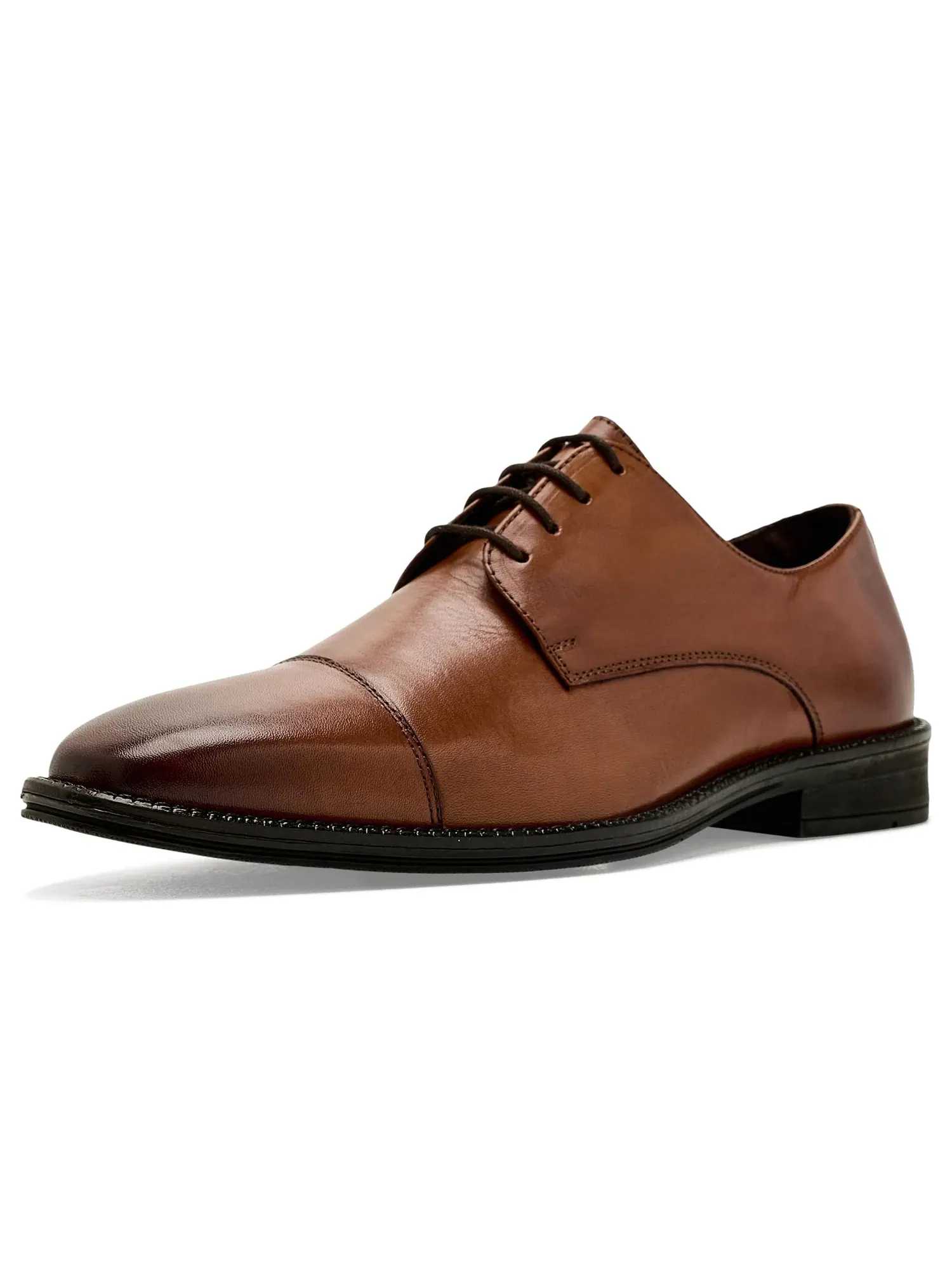 Оксфорды с закрытым носком Maddox Cap-toe Oxford A.Veer — изображение 1 из 4, бежевый