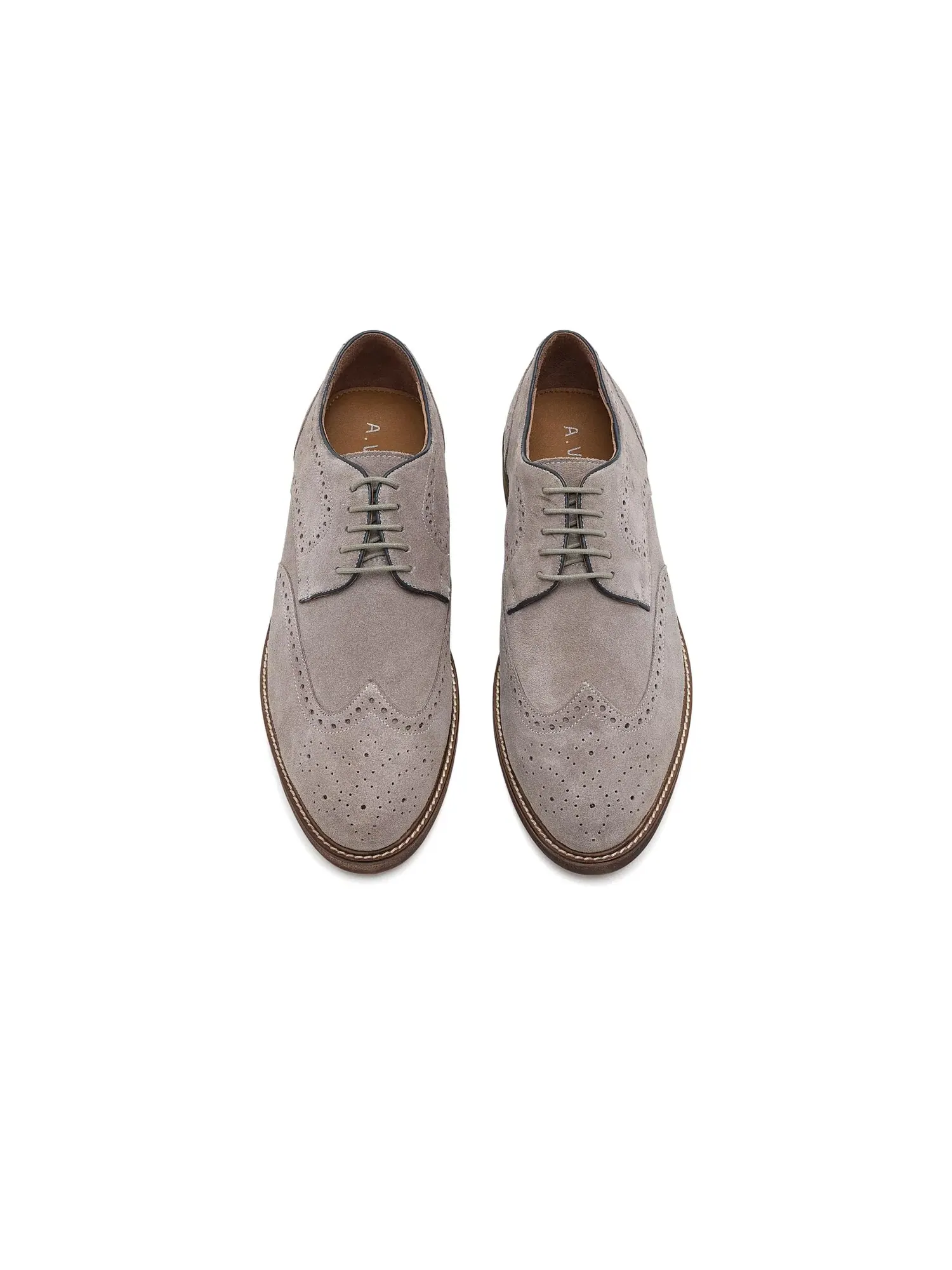 Оксфорды на шнуровке Cambridge Wingtip Lace-up A.Veer — изображение 2 из 4, тауп