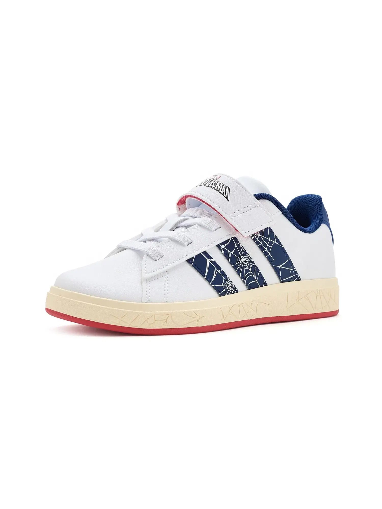 Кроссовки Marvel Grand Court Elastic Lace & Strap (для маленьких и больших детей) Adidas Kids — изображение 1 из 4