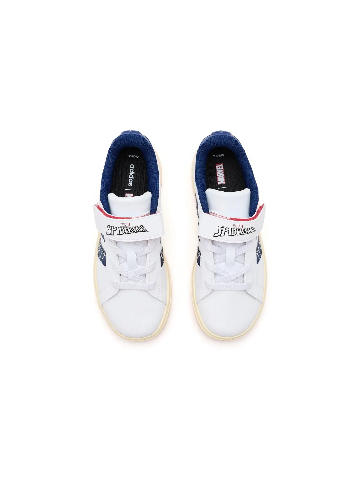 Кроссовки Marvel Grand Court Elastic Lace & Strap (для маленьких и больших детей) Adidas Kids — изображение 2 из 4