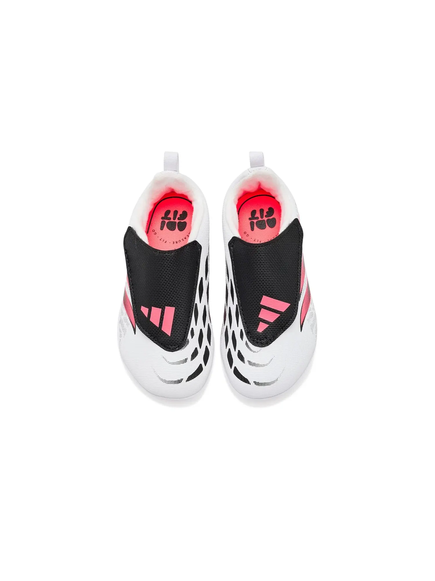 Бутсы Predator Club Hook & Loop Firm Ground/Multi Ground (для малышей, маленьких и больших детей) Adidas Kids, белый//черный