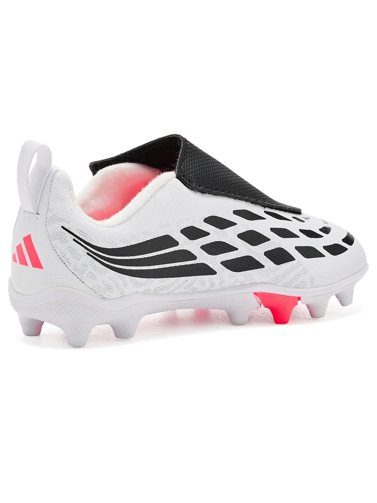 Бутсы Predator Club Hook & Loop Firm Ground/Multi Ground (для малышей, маленьких и больших детей) Adidas Kids, белый//черный