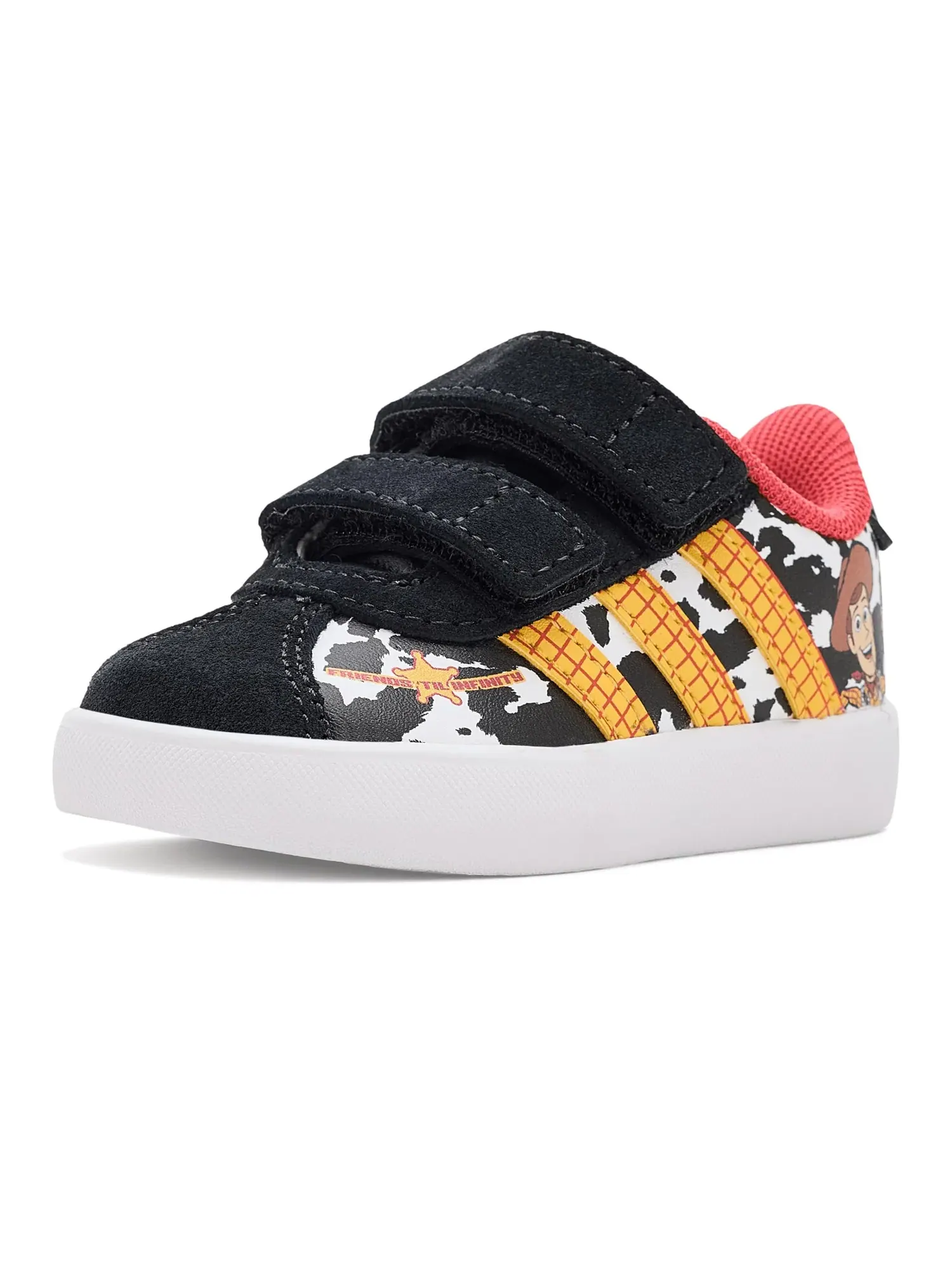 Кроссовки Pixar Vl Court 3.0 Hook & Loop (для младенцев и малышей) Adidas Kids — изображение 1 из 4, белый/белый/черный