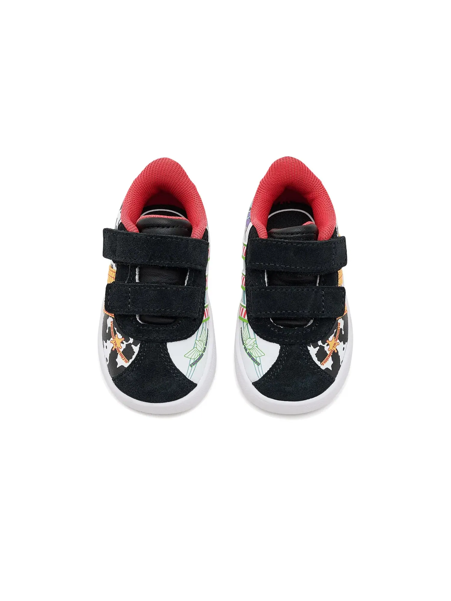 Кроссовки Pixar Vl Court 3.0 Hook & Loop (для младенцев и малышей) Adidas Kids — изображение 2 из 4, белый/белый/черный
