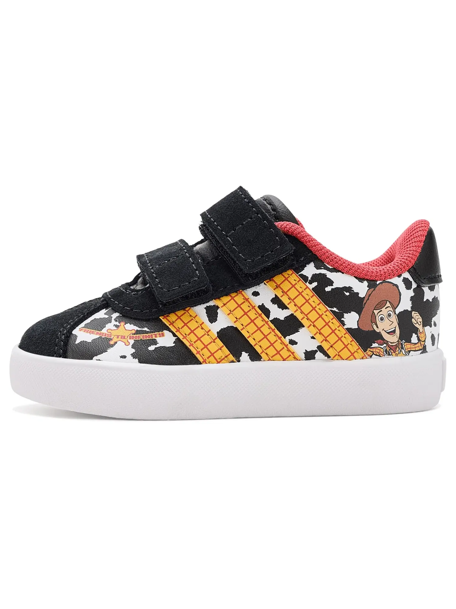 Кроссовки Pixar Vl Court 3.0 Hook & Loop (для младенцев и малышей) Adidas Kids — изображение 4 из 4, белый/белый/черный