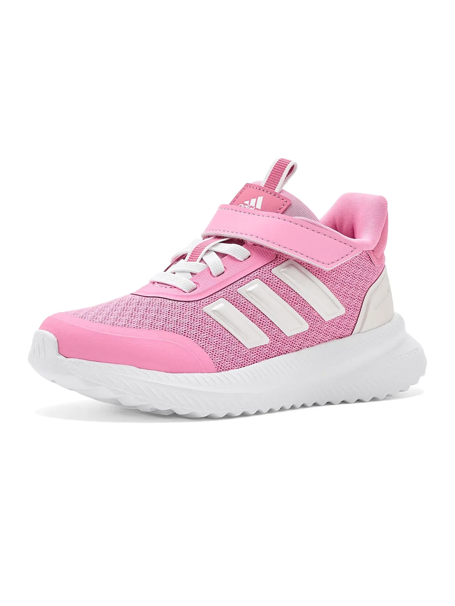 Кроссовки X_PLR Path Elastic Lace & Strap (для маленьких детей) Adidas Kids — изображение 1 из 4, металлик//розовый
