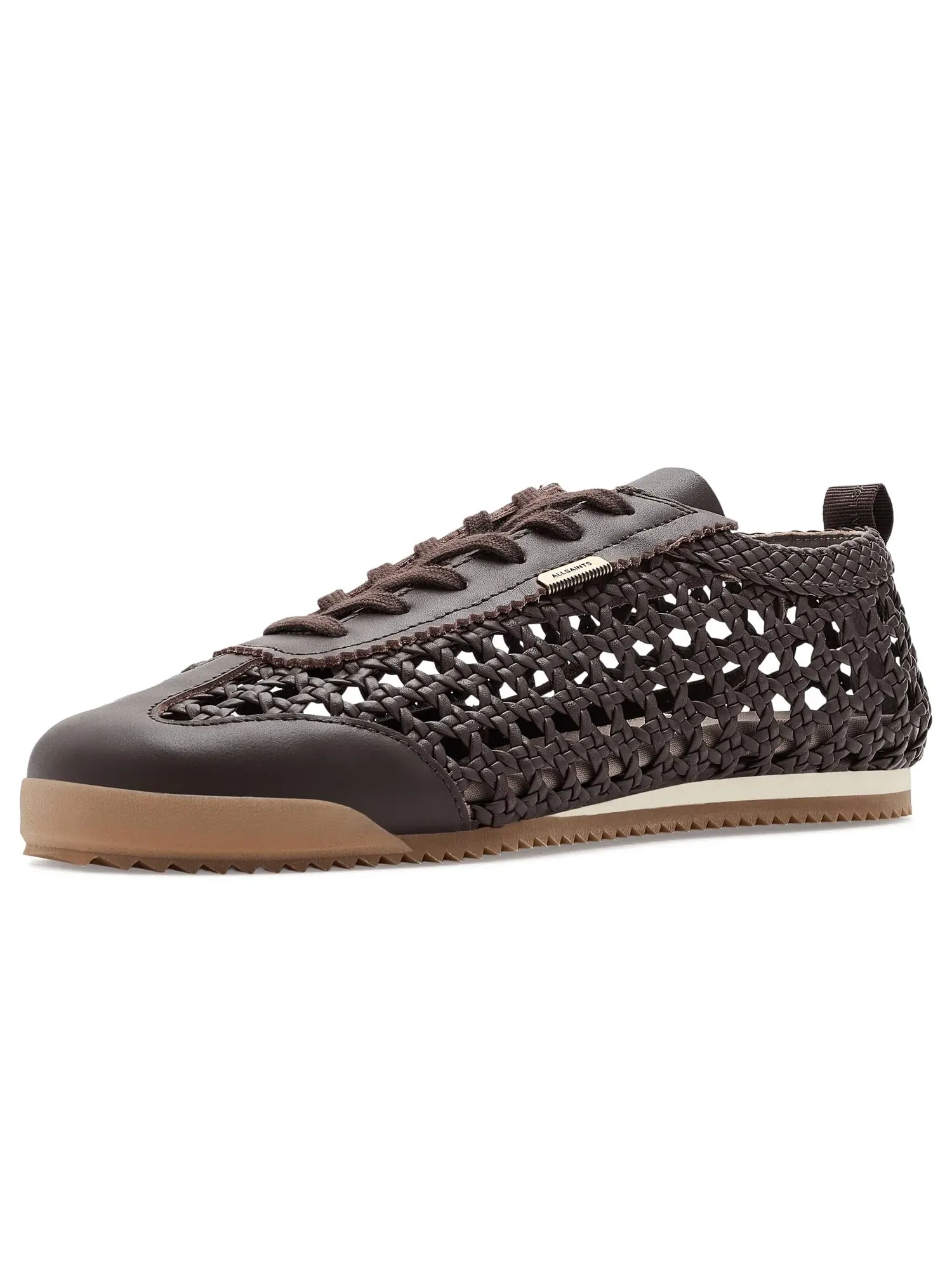 Кроссовки Kenny Woven Runner Allsaints — изображение 1 из 4, коричневый