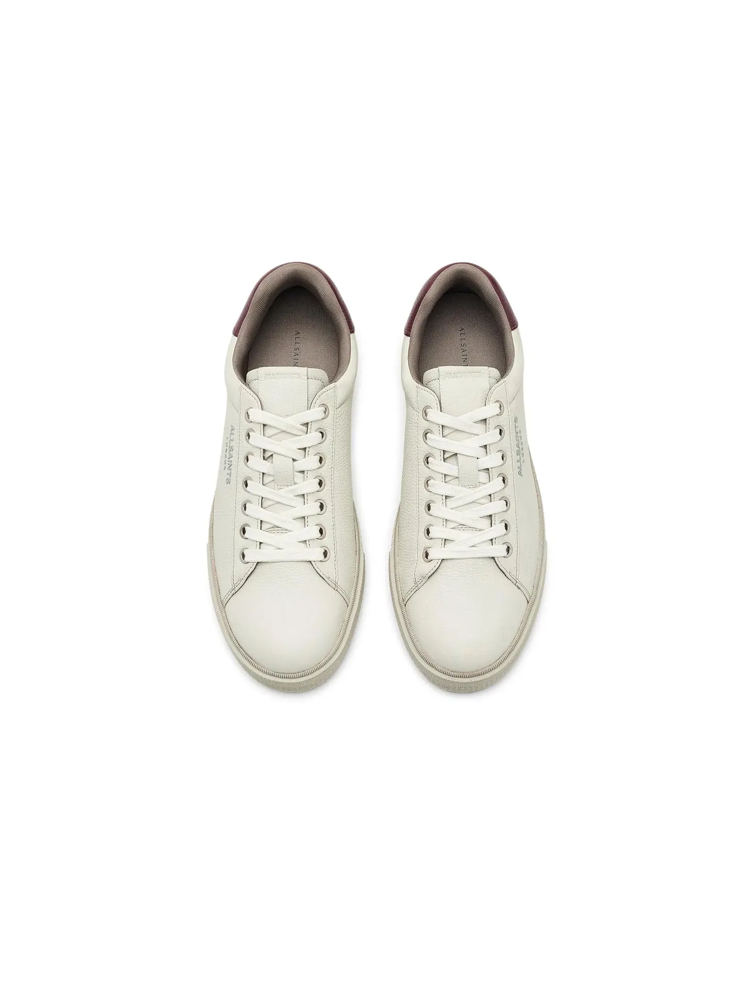 Кроссовки Tucker Low Top Allsaints — изображение 2 из 4, белый/красный