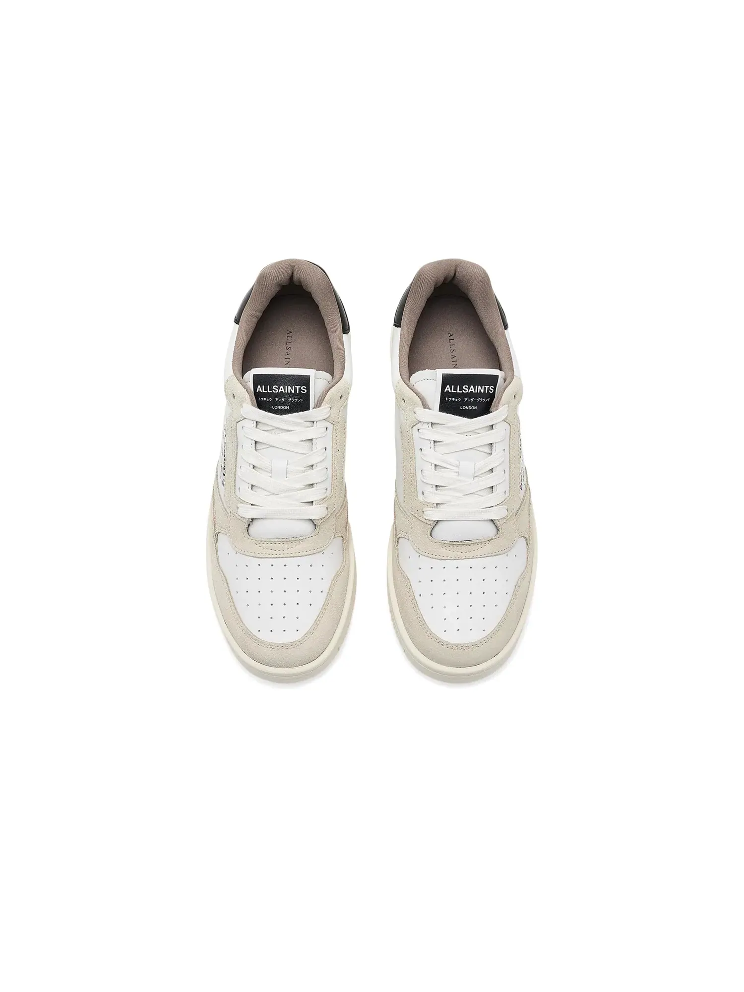 Кроссовки Regan Low Top Allsaints — изображение 2 из 4, белый/черный