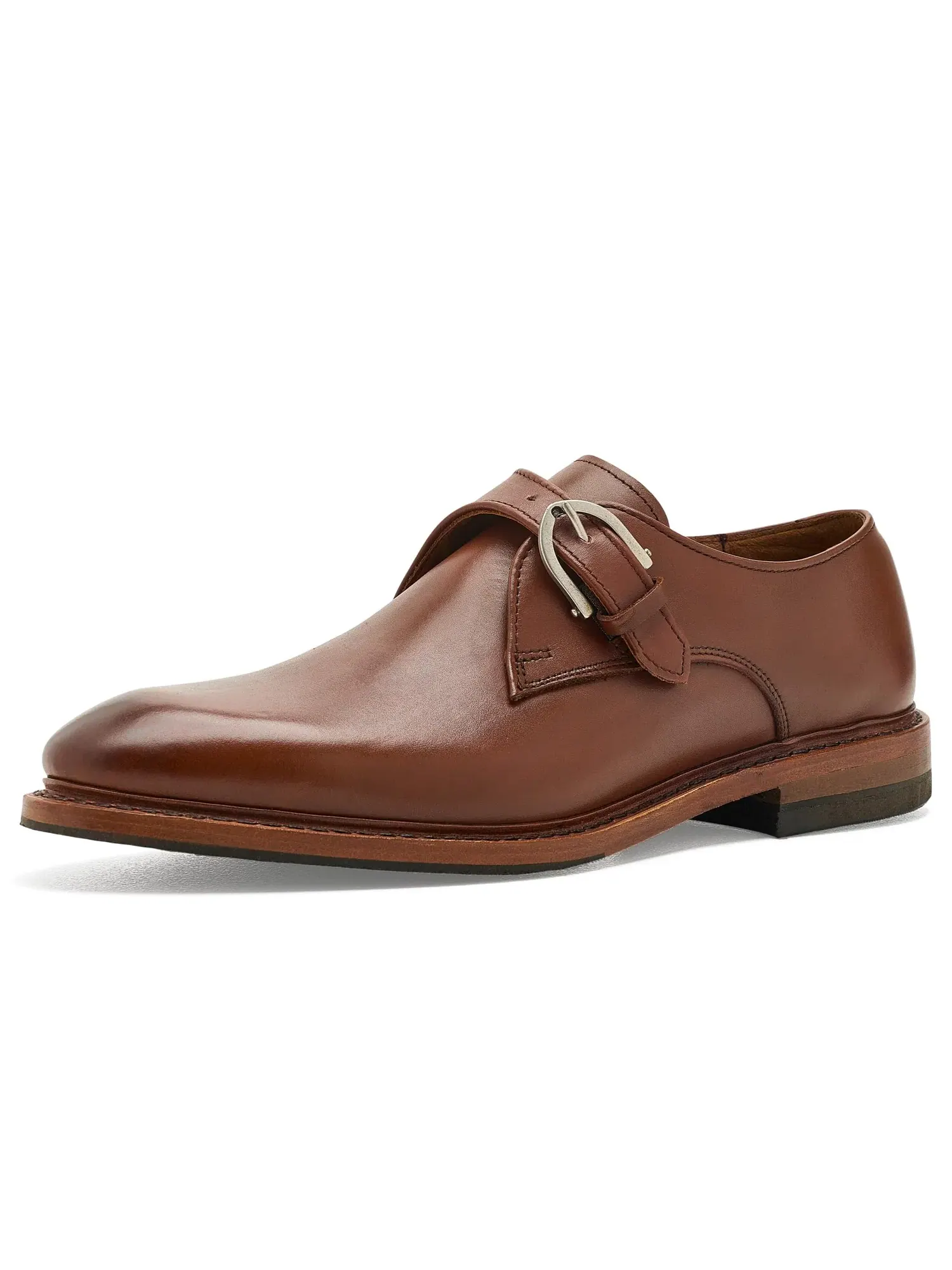Оксфорды с ремешком Ryder Monk Strap Shoes Allen Edmonds — изображение 1 из 4, чили