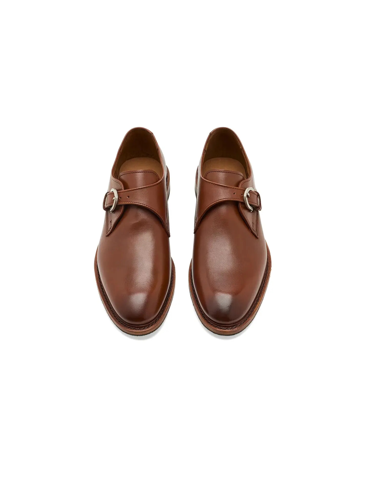 Оксфорды с ремешком Ryder Monk Strap Shoes Allen Edmonds — изображение 2 из 4, чили