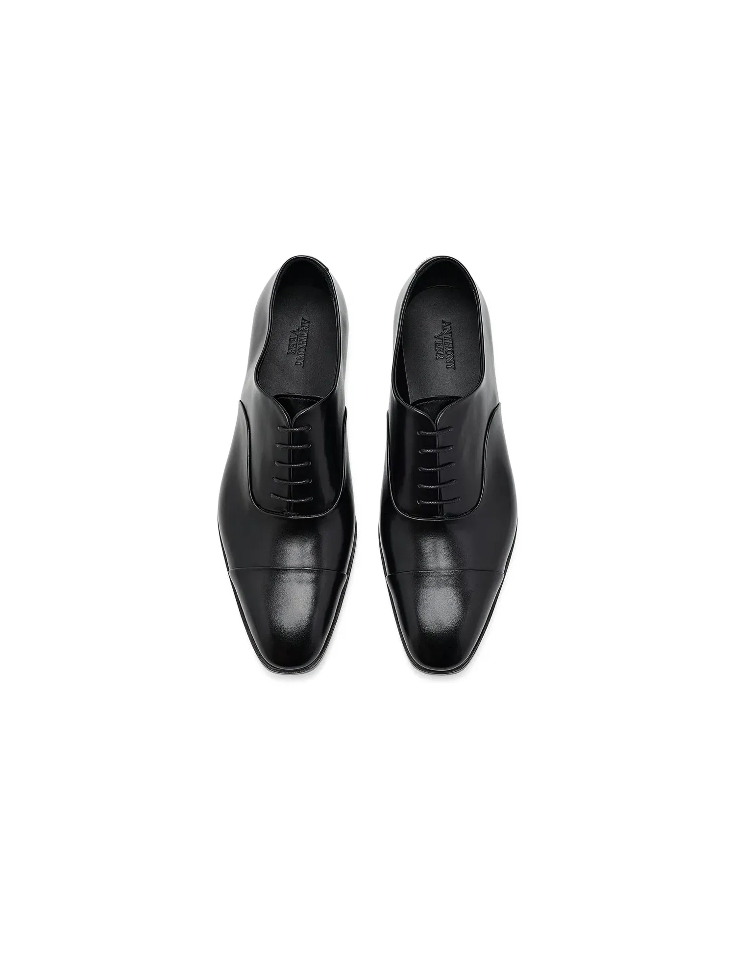 Оксфорды с закрытым носком Genoa Cap-Toe Oxfords Anthony Veer — изображение 2 из 4, черный