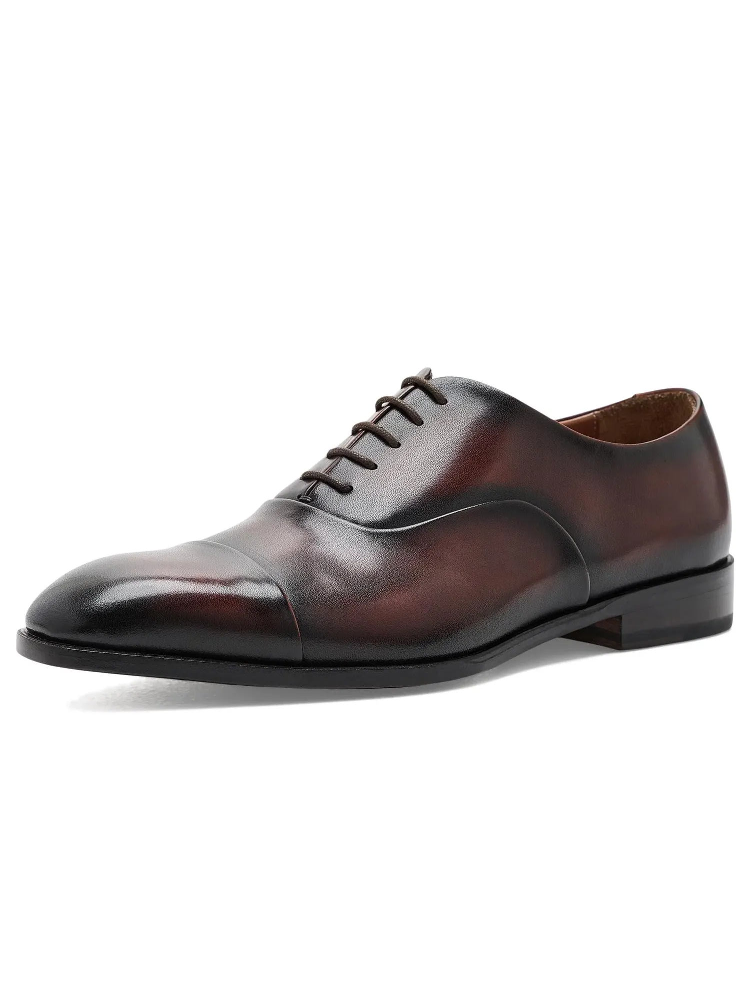 Оксфорды с закрытым носком Genoa Cap-Toe Oxfords Anthony Veer — изображение 1 из 4, коричневый