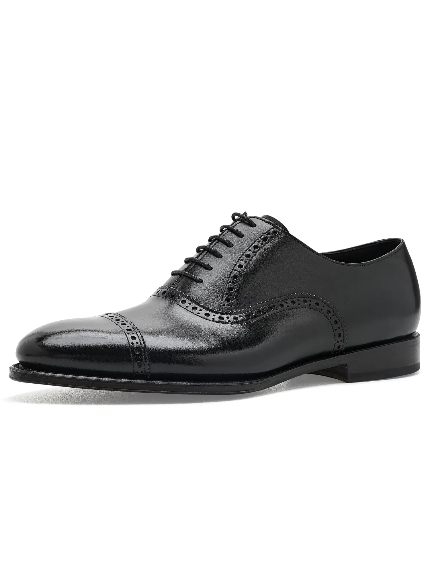 Оксфорды с перфорацией Windsor Brogue Cap-Toe Anthony Veer — изображение 1 из 4, черный