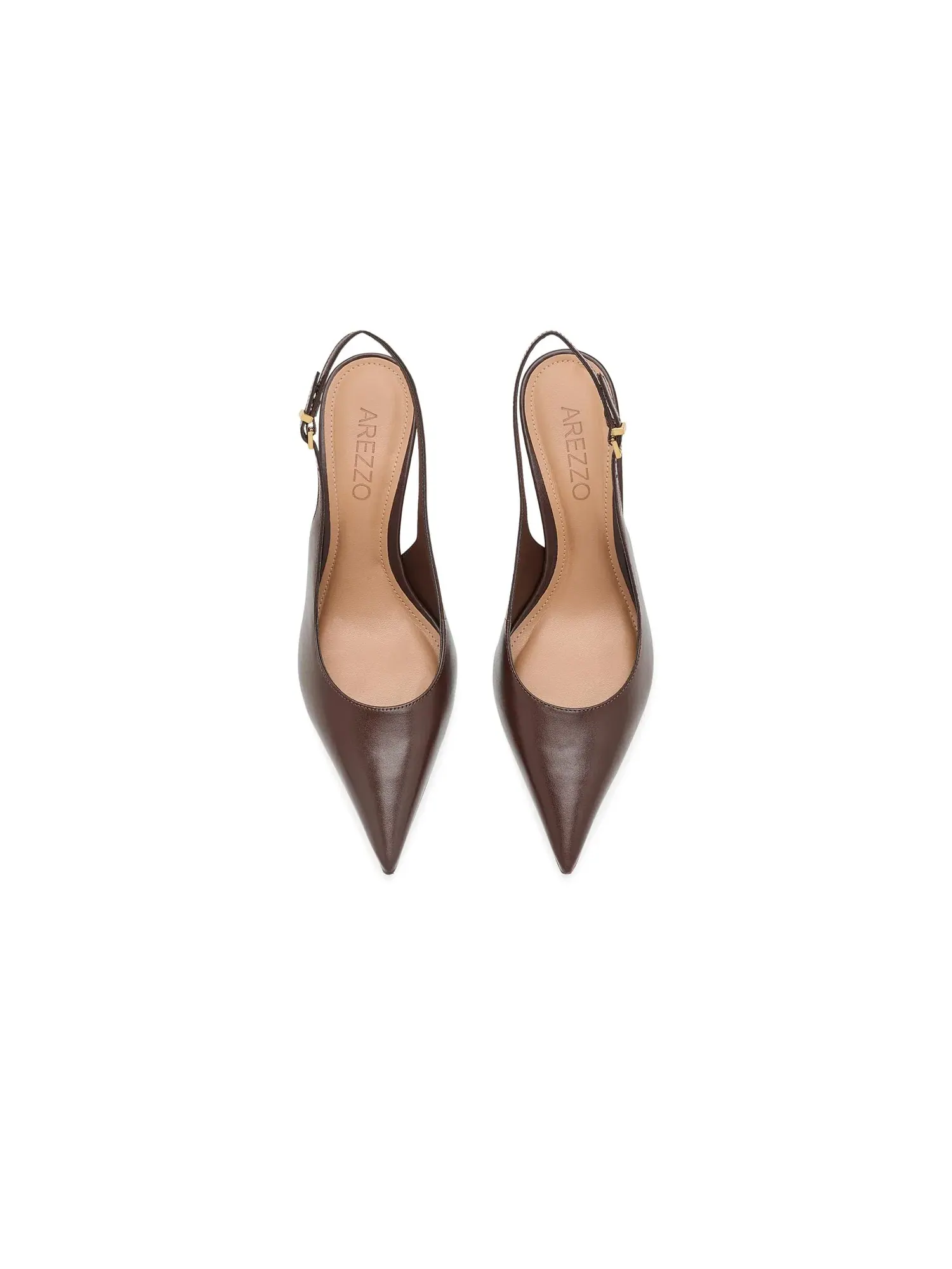 Туфли на каблуке-танкетке Rowen Wedge Pumps Arezzo — изображение 2 из 4, какао