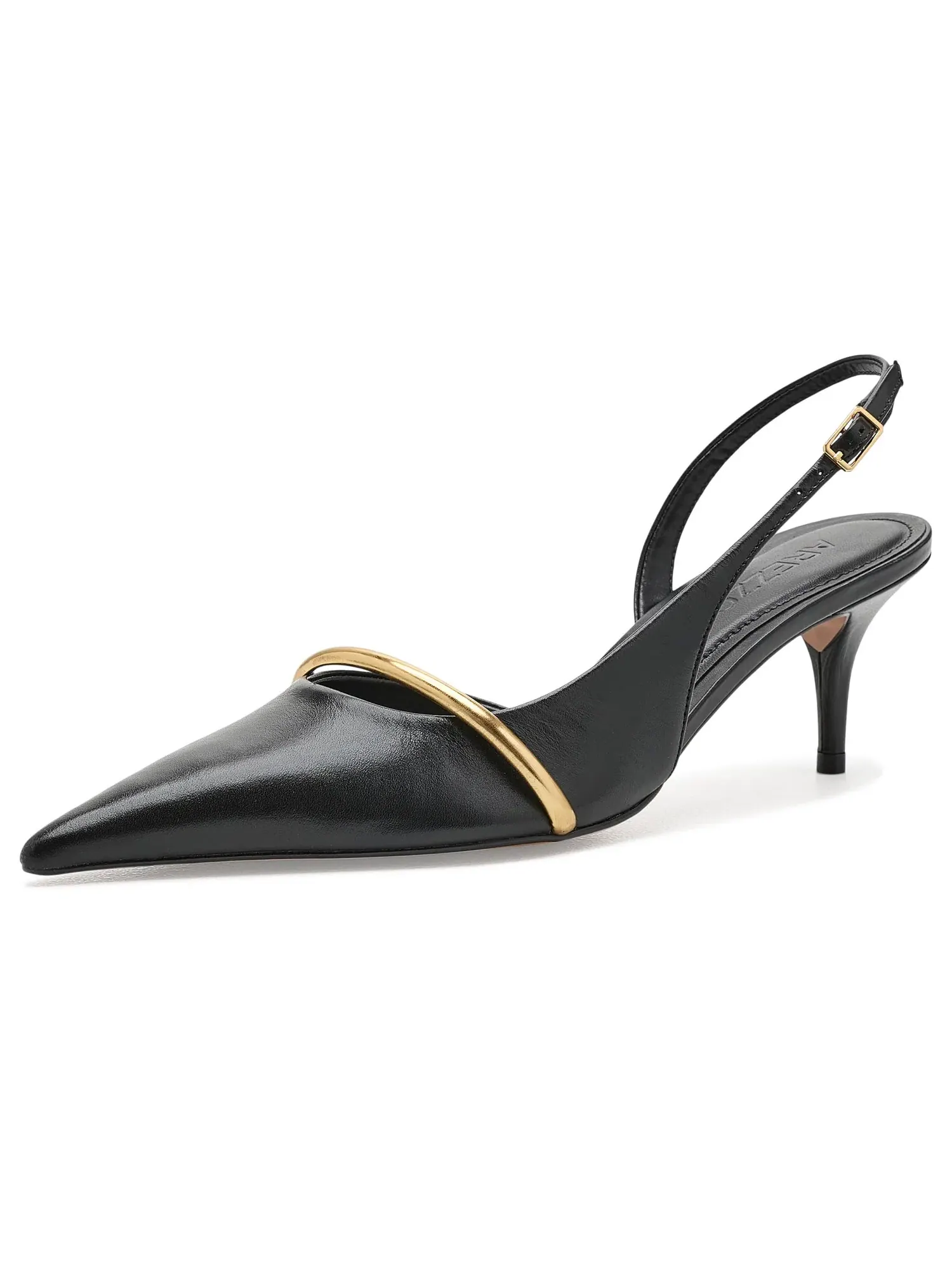 Туфли на среднем каблуке Margaret Mid Stiletto Pumps Arezzo — изображение 1 из 4, черный
