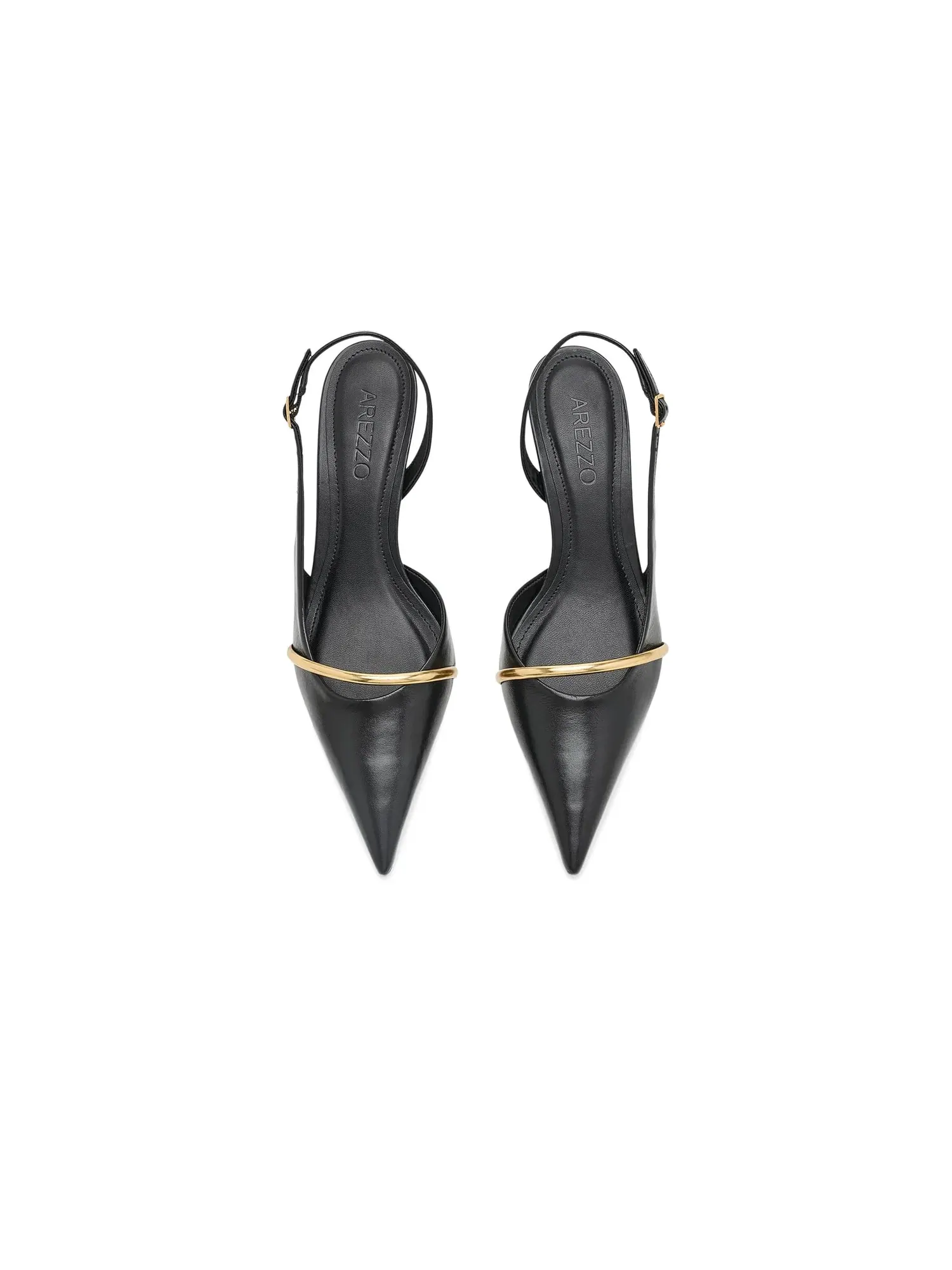 Туфли на среднем каблуке Margaret Mid Stiletto Pumps Arezzo — изображение 2 из 4, черный