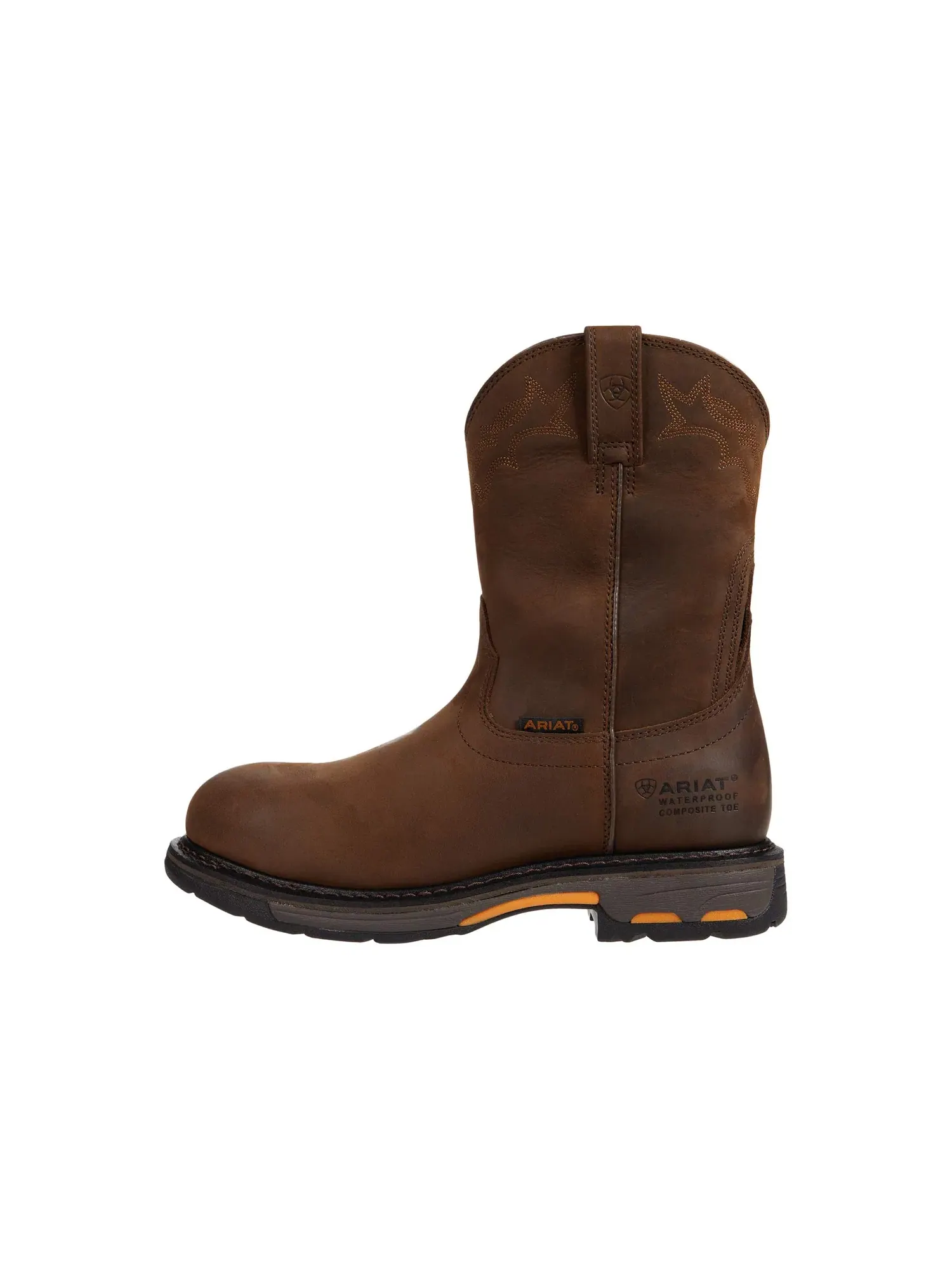 Водонепроницаемые рабочие ботинки WorkHog Waterproof Composite Toe Ariat Work — изображение 4 из 4, коричневый