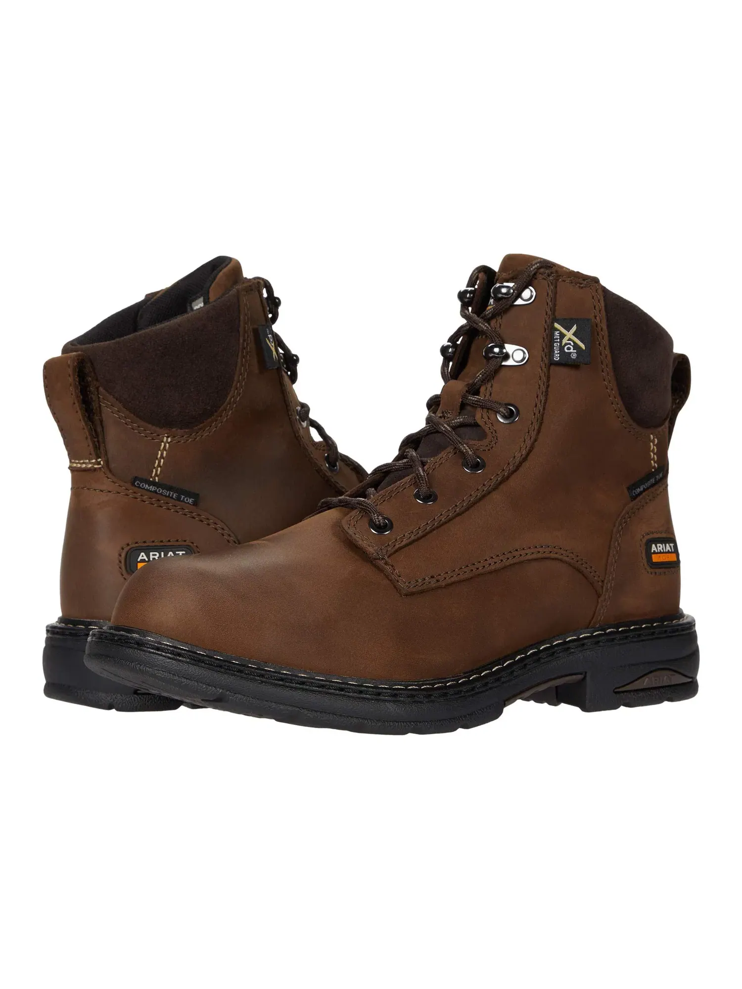 Рабочие ботинки Casey 6" MetGuard Comp Toe Ariat Work — изображение 1 из 4, коричневый
