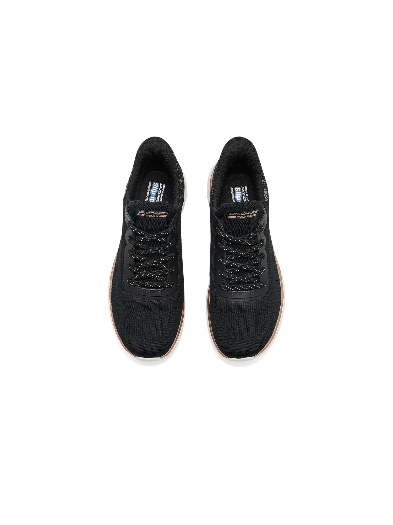 Кроссовки Arc Waves Bobs From Skechers — изображение 2 из 4, черный золотистый