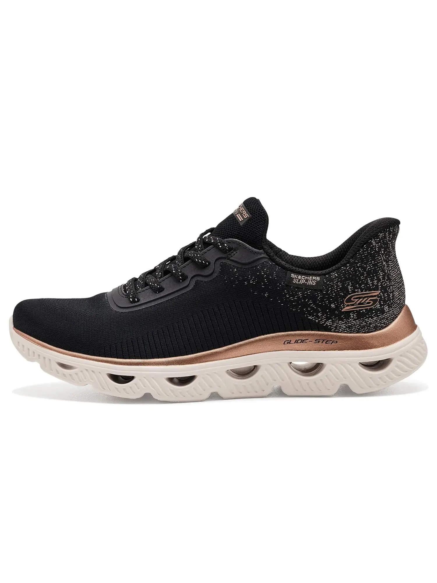 Кроссовки Arc Waves Bobs From Skechers — изображение 4 из 4, черный золотистый