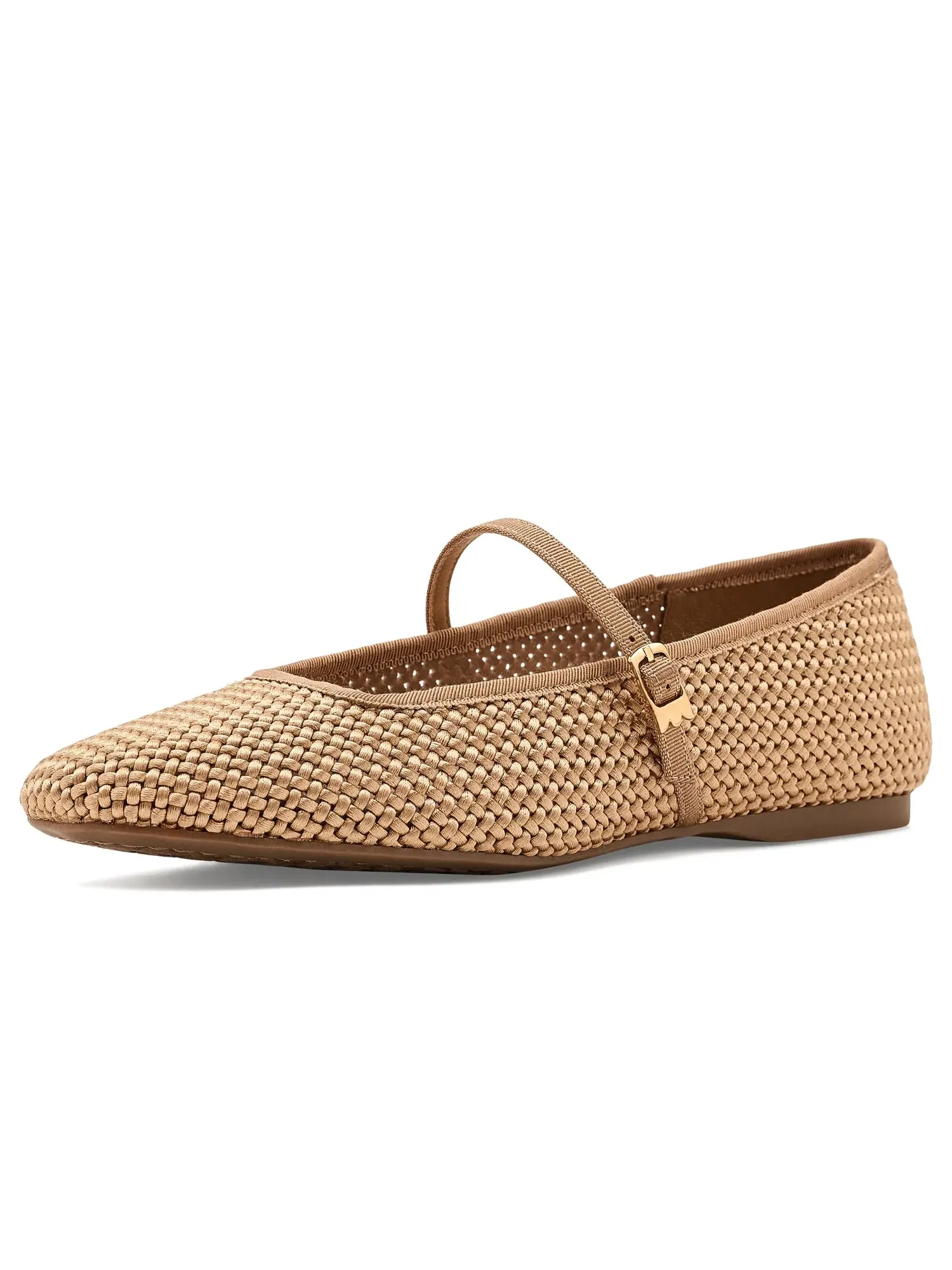Балетки Hummingbird Mary Jane Woven Satin Birdies — изображение 1 из 4, золотистый