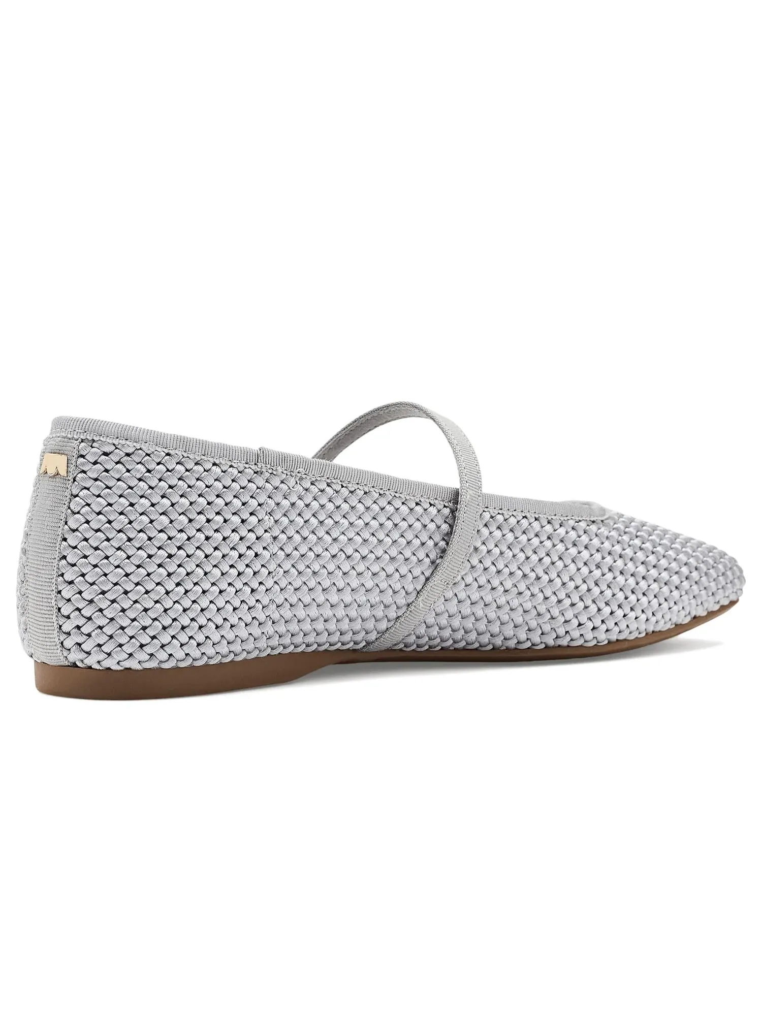 Балетки Hummingbird Mary Jane Woven Satin Birdies — изображение 3 из 4, серебристый