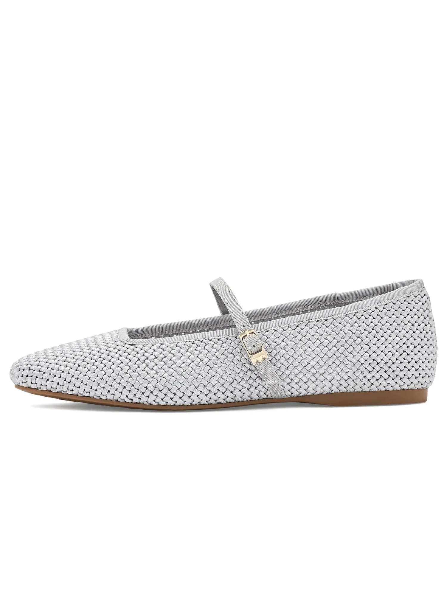 Балетки Hummingbird Mary Jane Woven Satin Birdies — изображение 4 из 4, серебристый