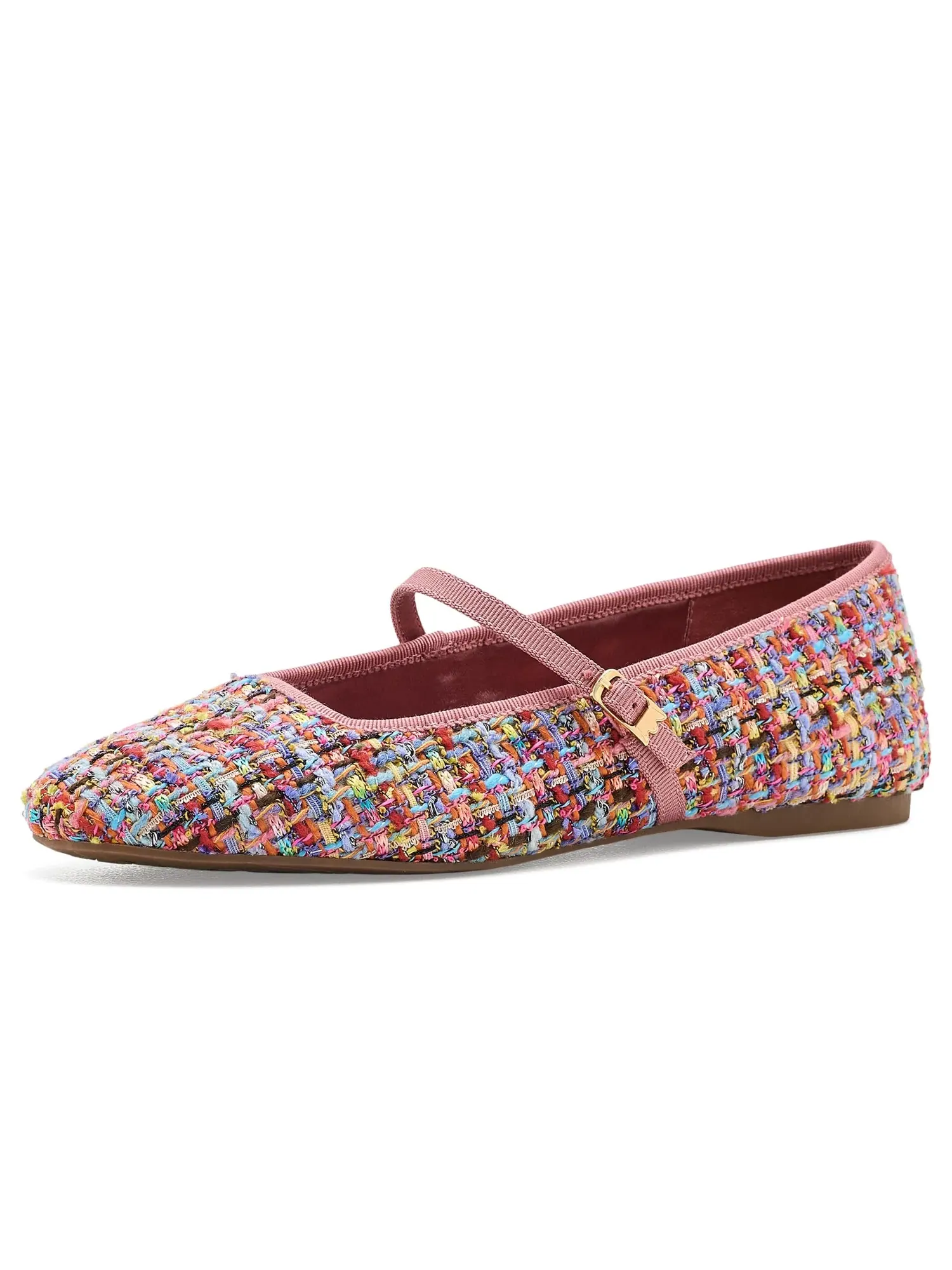 Балетки Hummingbird Mary Jane Tweed Birdies — изображение 1 из 4, розовый мульти