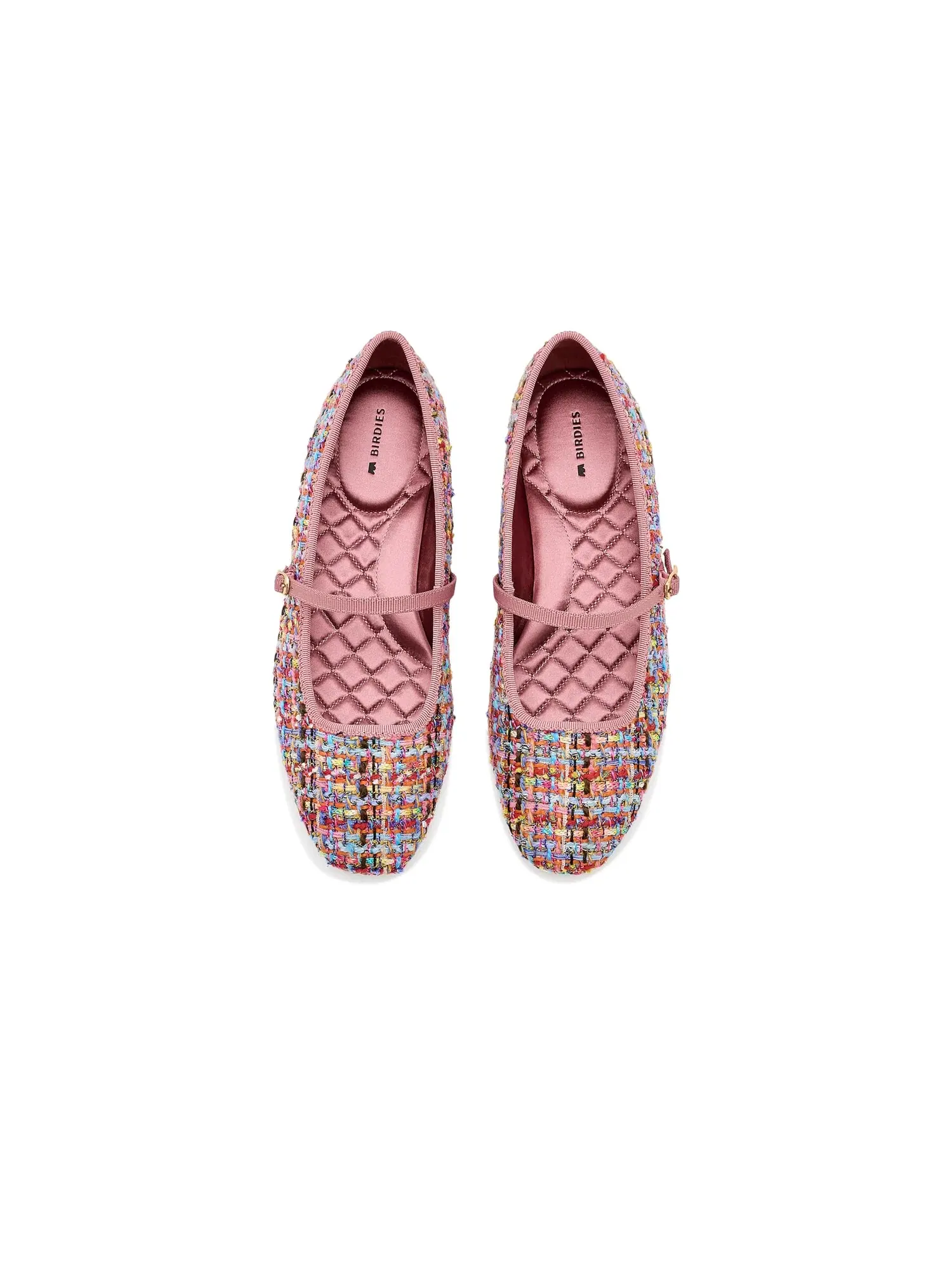 Балетки Hummingbird Mary Jane Tweed Birdies — изображение 2 из 4, розовый мульти