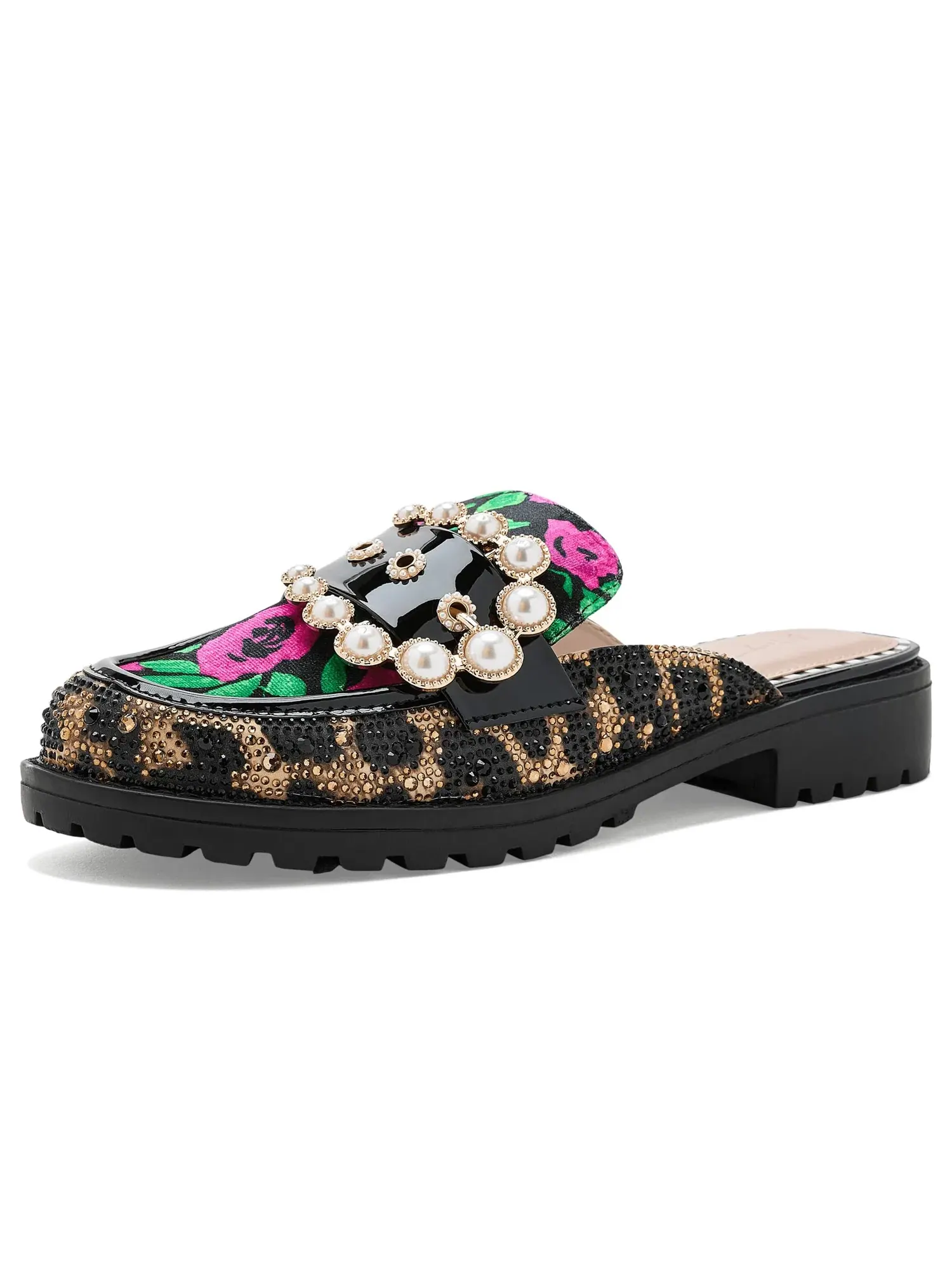 Лоферы Barton Blue By Betsey Johnson — изображение 1 из 4, розовый зеленый мульти