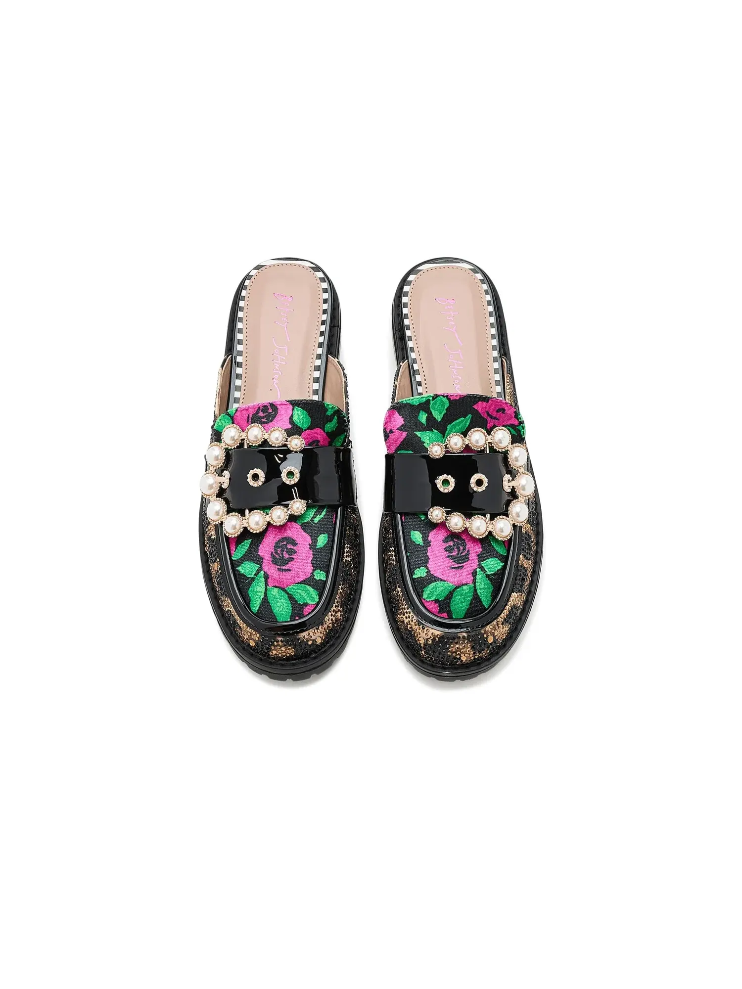 Лоферы Barton Blue By Betsey Johnson — изображение 2 из 4, розовый зеленый мульти