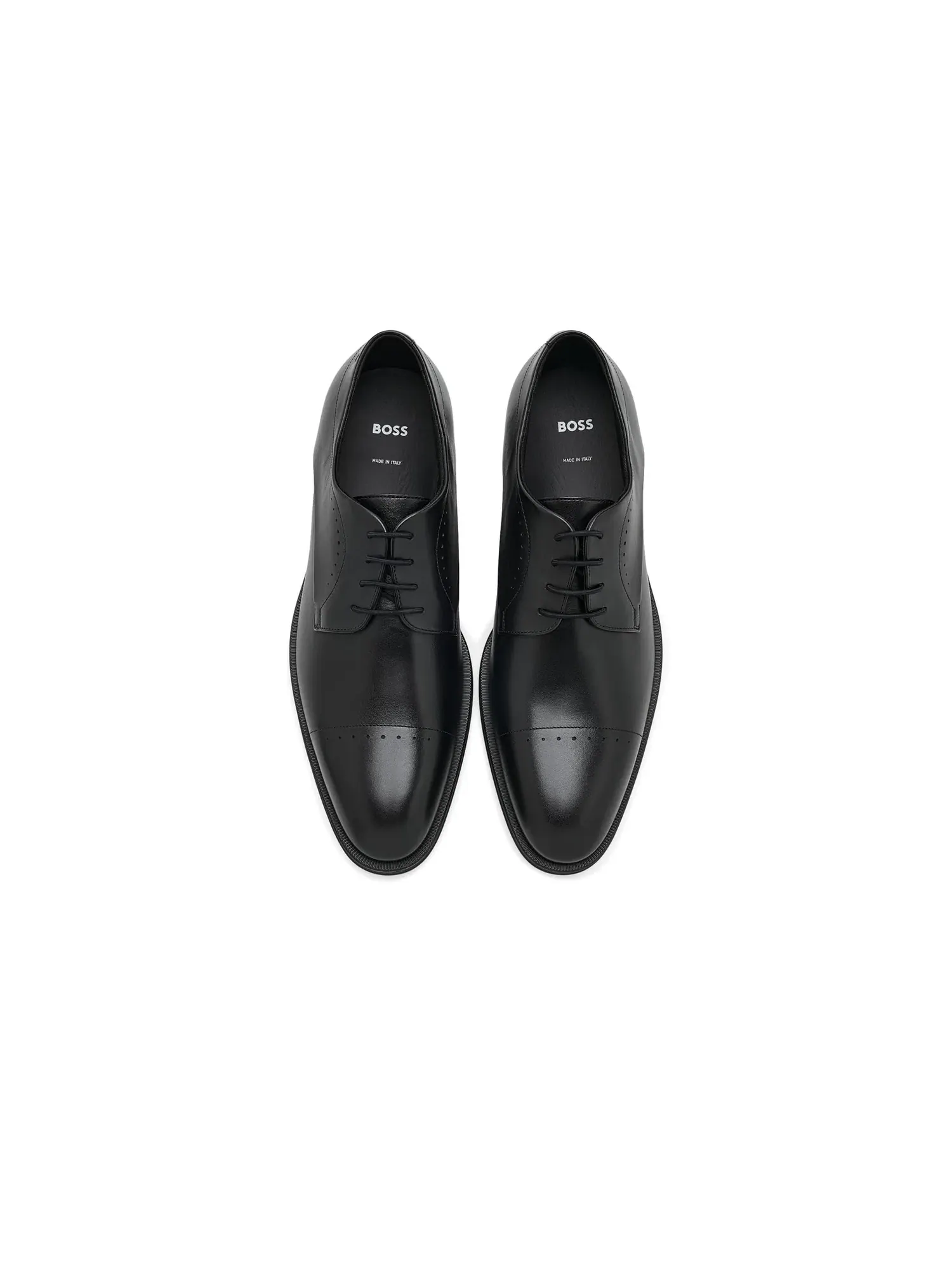 Кожаные оксфорды Derrek Leather Derby Shoes Boss — изображение 2 из 4, черный