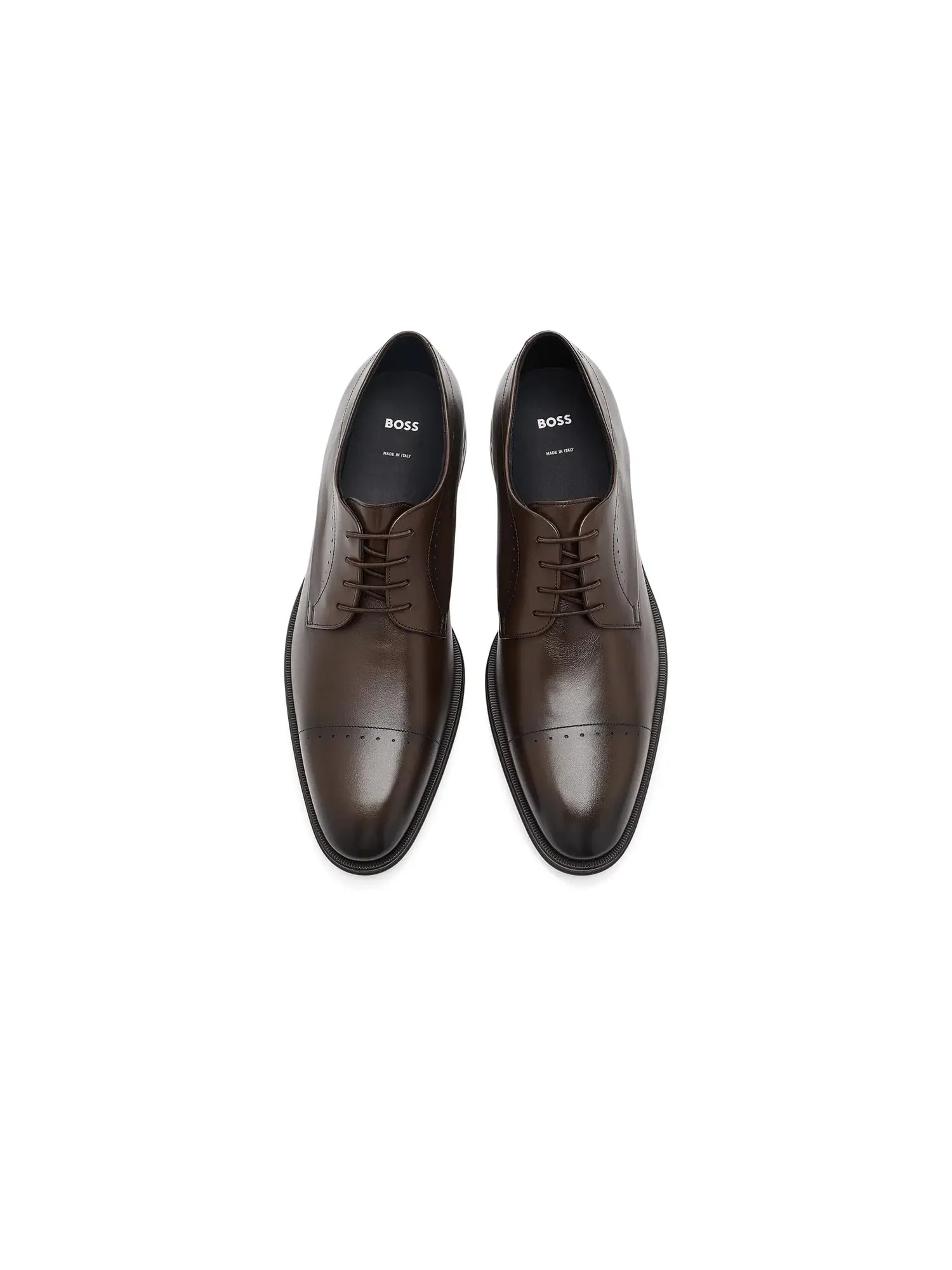 Кожаные оксфорды Derrek Leather Derby Shoes Boss — изображение 2 из 4, коричневый