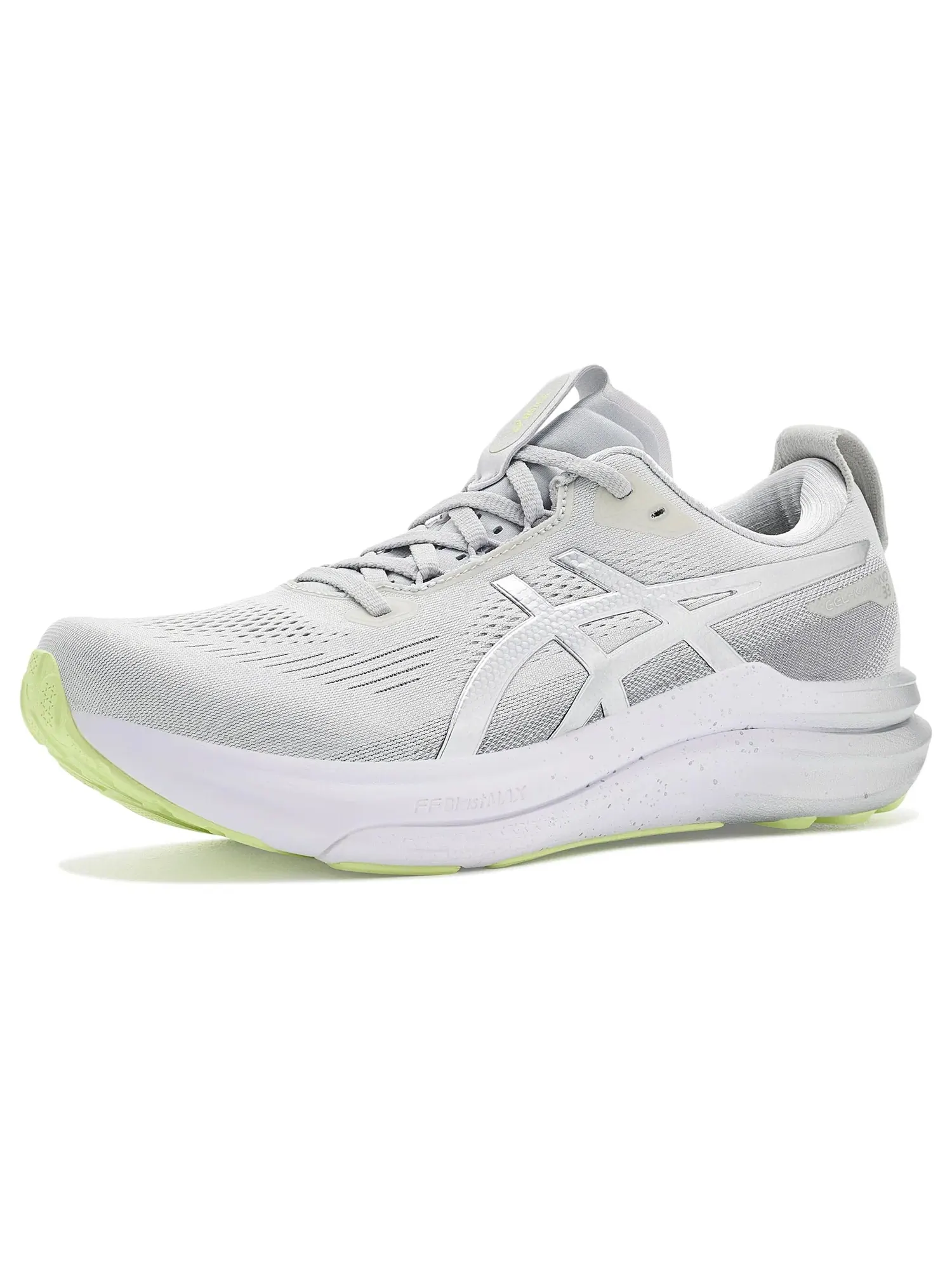 Кроссовки GEL-Kayano 33 Platinum Asics — изображение 1 из 4, платиновый/зеленый