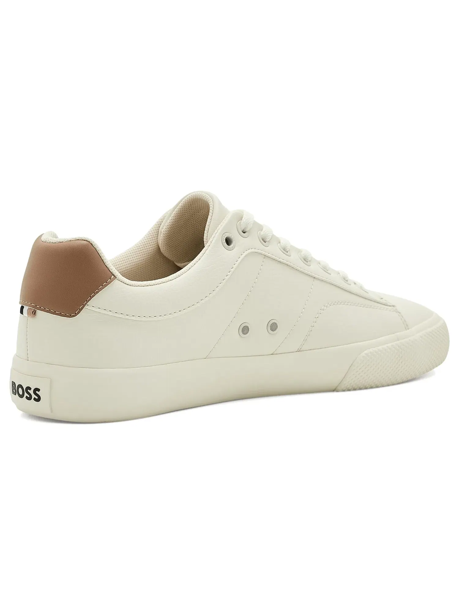 Низкие кожаные кроссовки с логотипом Aiden Boss — изображение 3 из 4, белый