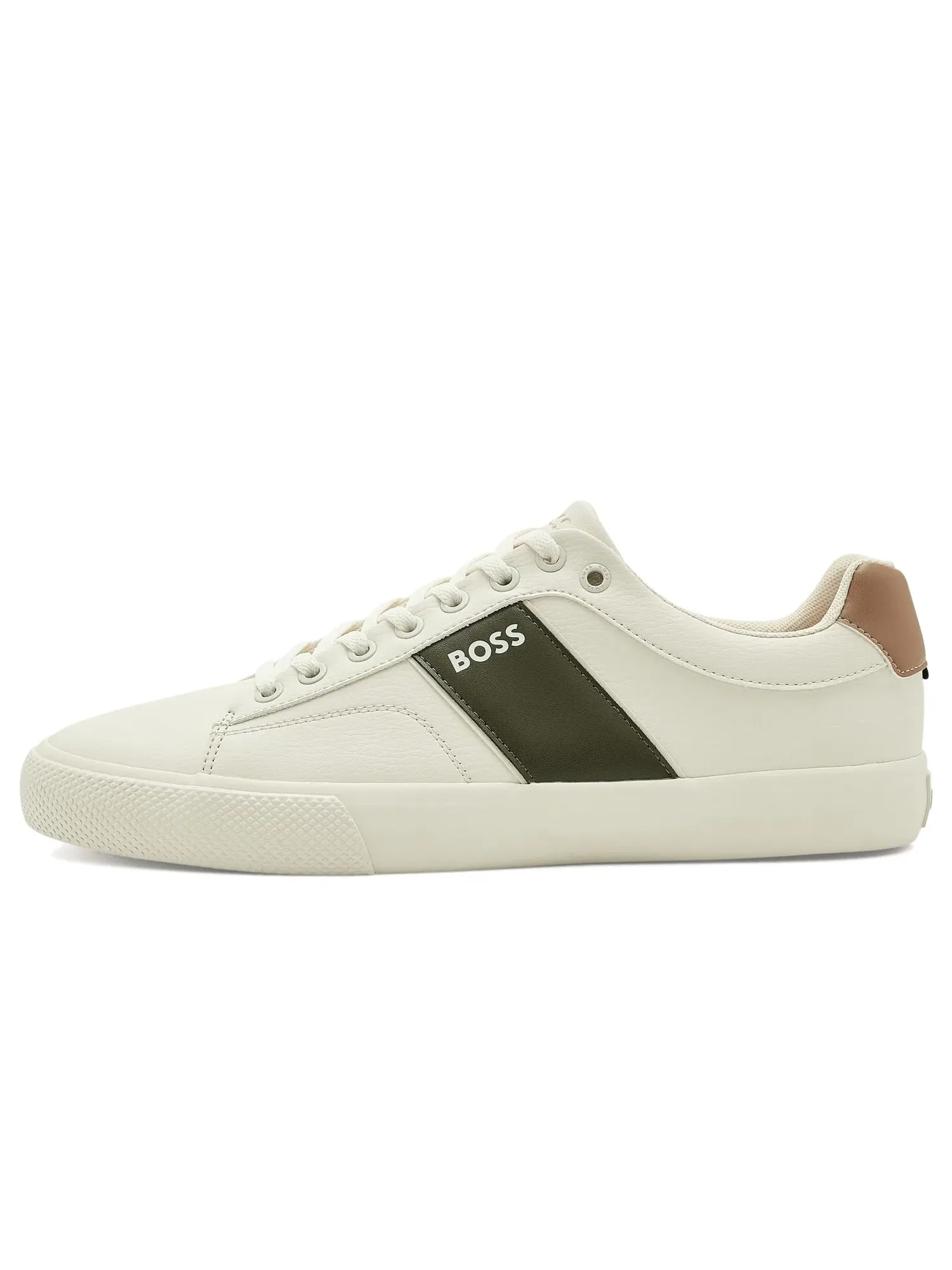 Низкие кожаные кроссовки с логотипом Aiden Boss — изображение 4 из 4, белый