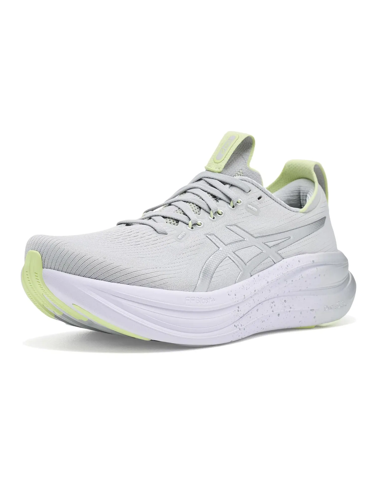 Кроссовки GEL-Nimbus 28 Platinum Asics — изображение 1 из 4, платиновый/зеленый