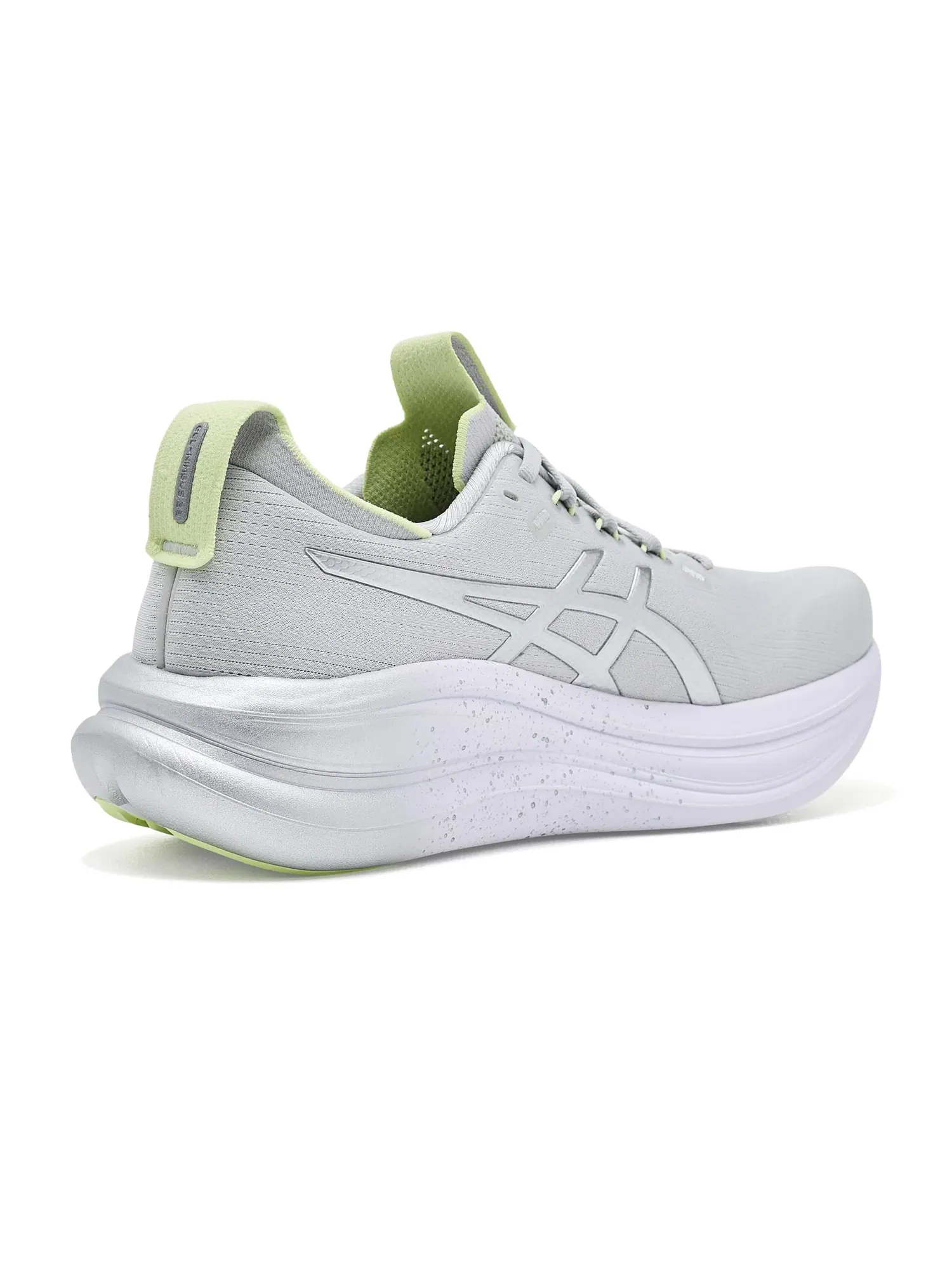 Кроссовки GEL-Nimbus 28 Platinum Asics — изображение 3 из 4, платиновый/зеленый