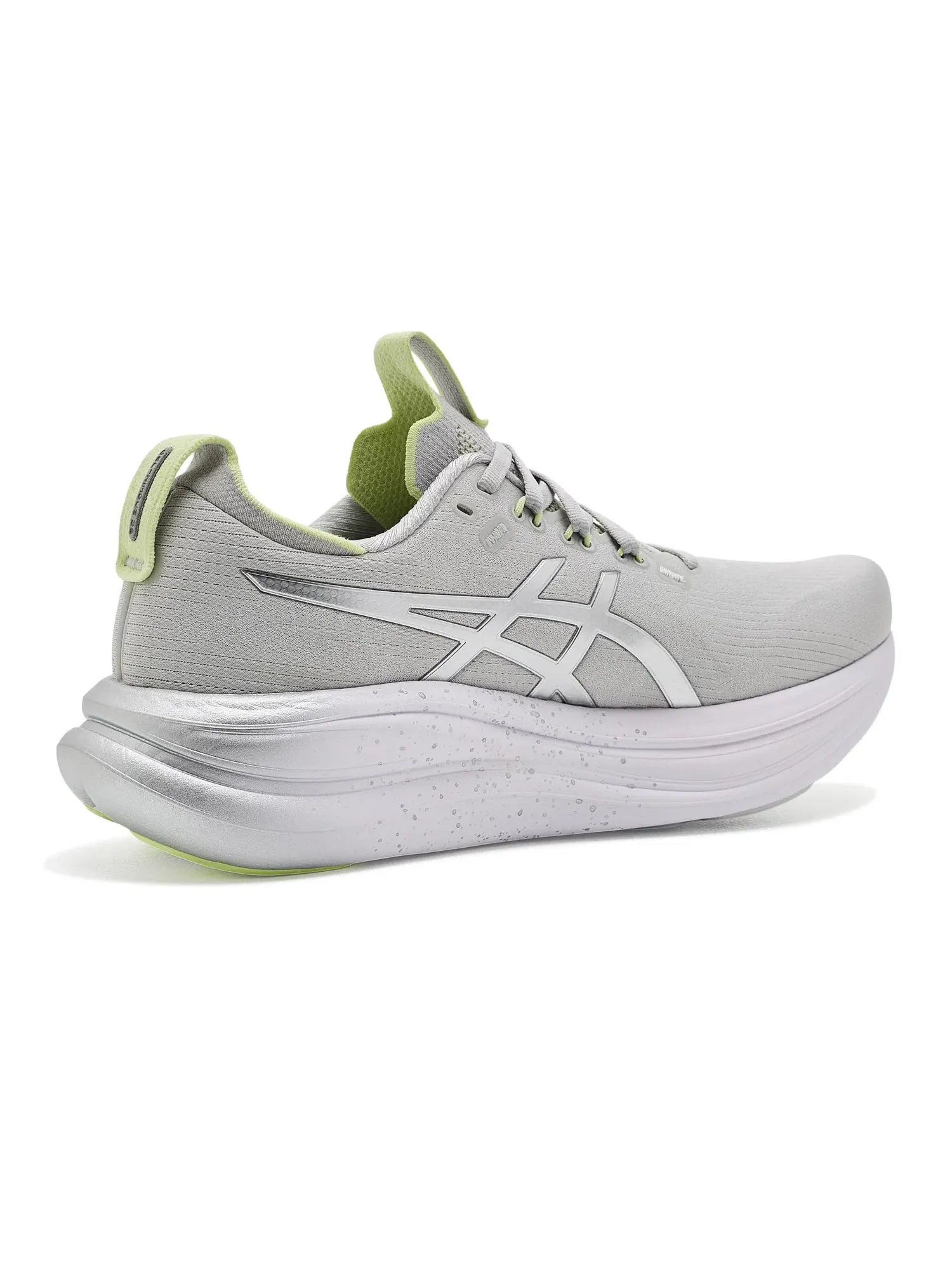 Кроссовки GEL-Nimbus 28 Platinum Asics — изображение 3 из 4, платиновый/зеленый