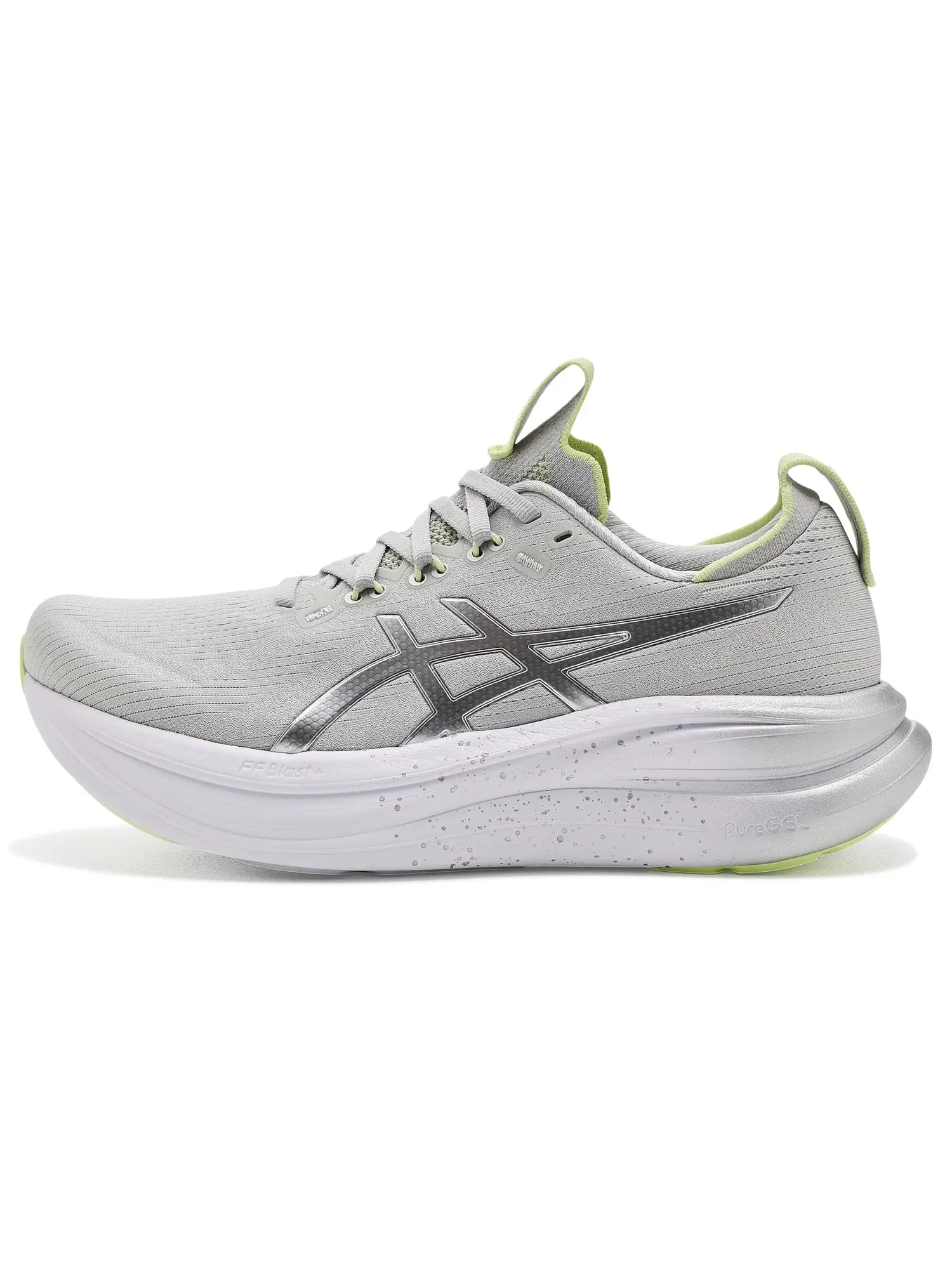Кроссовки GEL-Nimbus 28 Platinum Asics — изображение 4 из 4, платиновый/зеленый