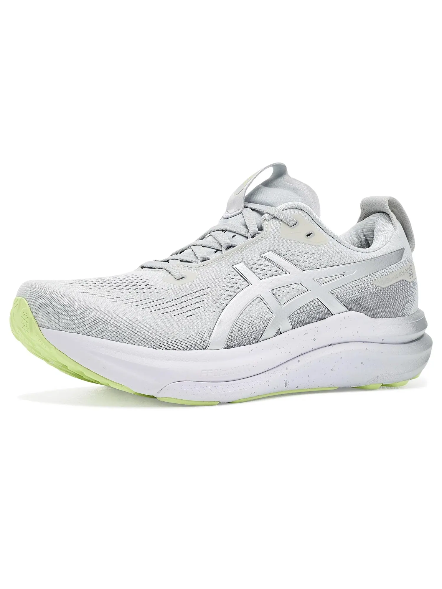 Кроссовки GEL-Kayano 33 Platinum Asics — изображение 1 из 4, платиновый/зеленый