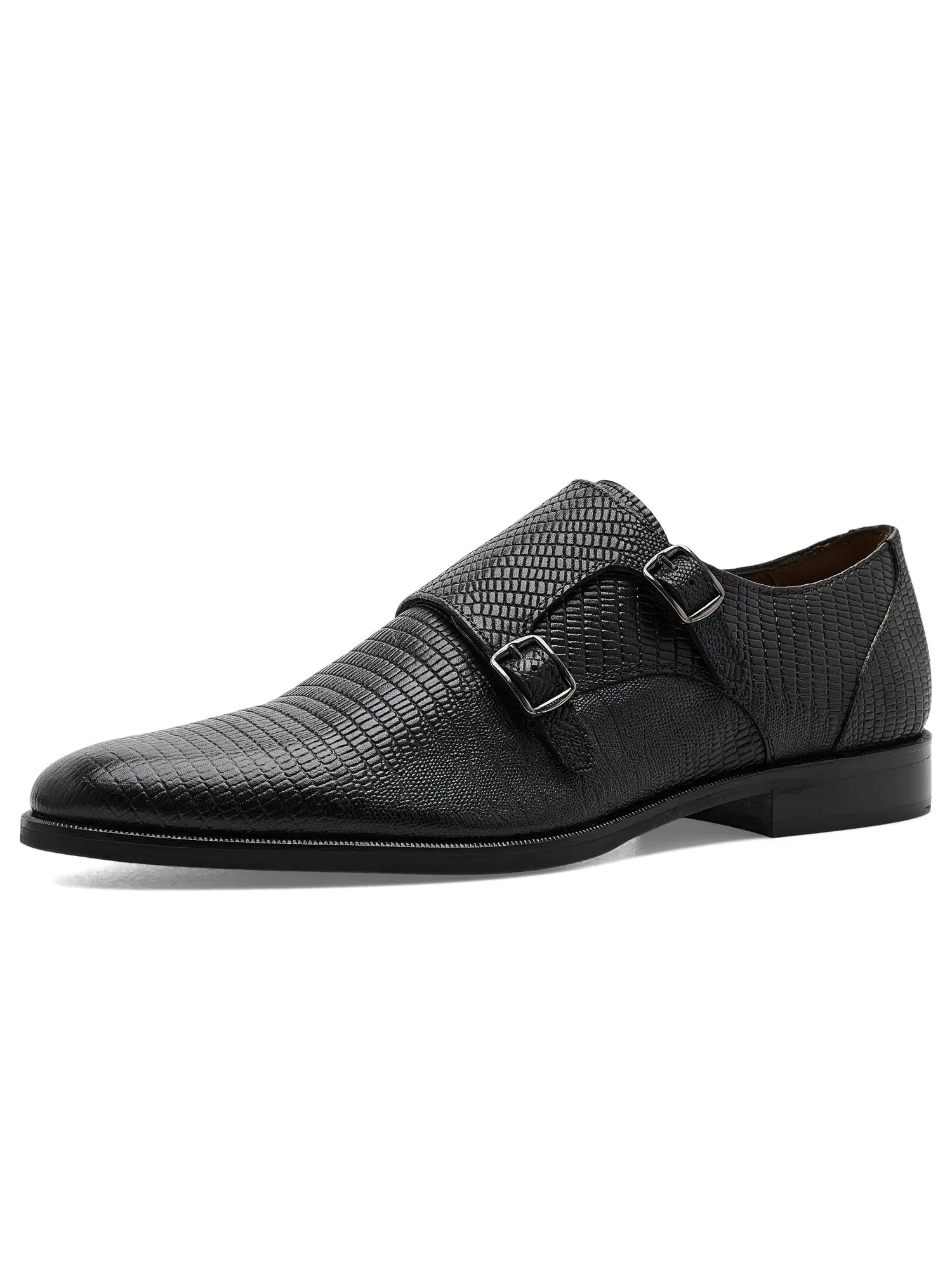 Оксфорды с двойным ремешком Jack Double Monk Strap Carlos By Carlos Santana — изображение 1 из 4, черный