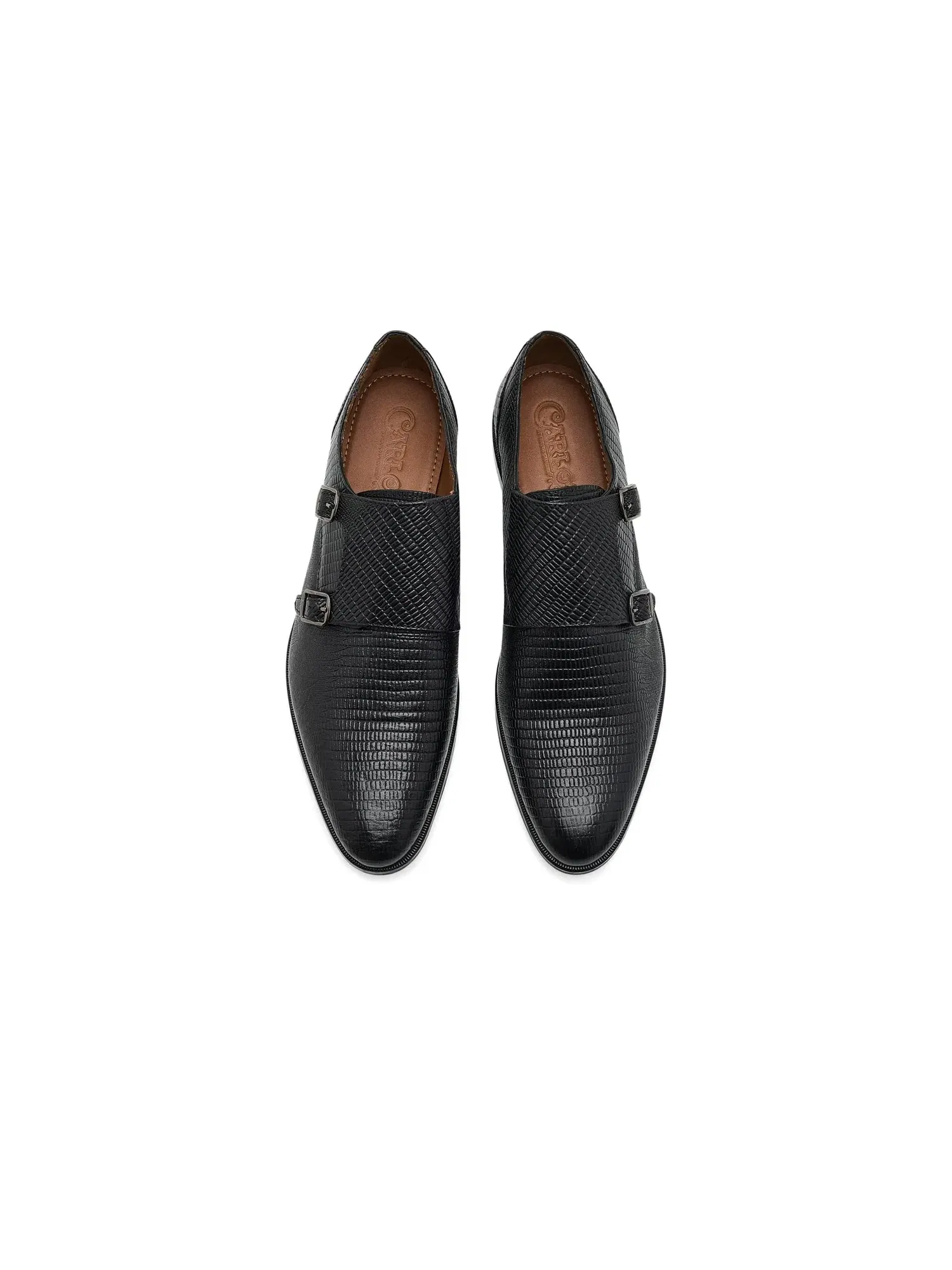 Оксфорды с двойным ремешком Jack Double Monk Strap Carlos By Carlos Santana — изображение 2 из 4, черный