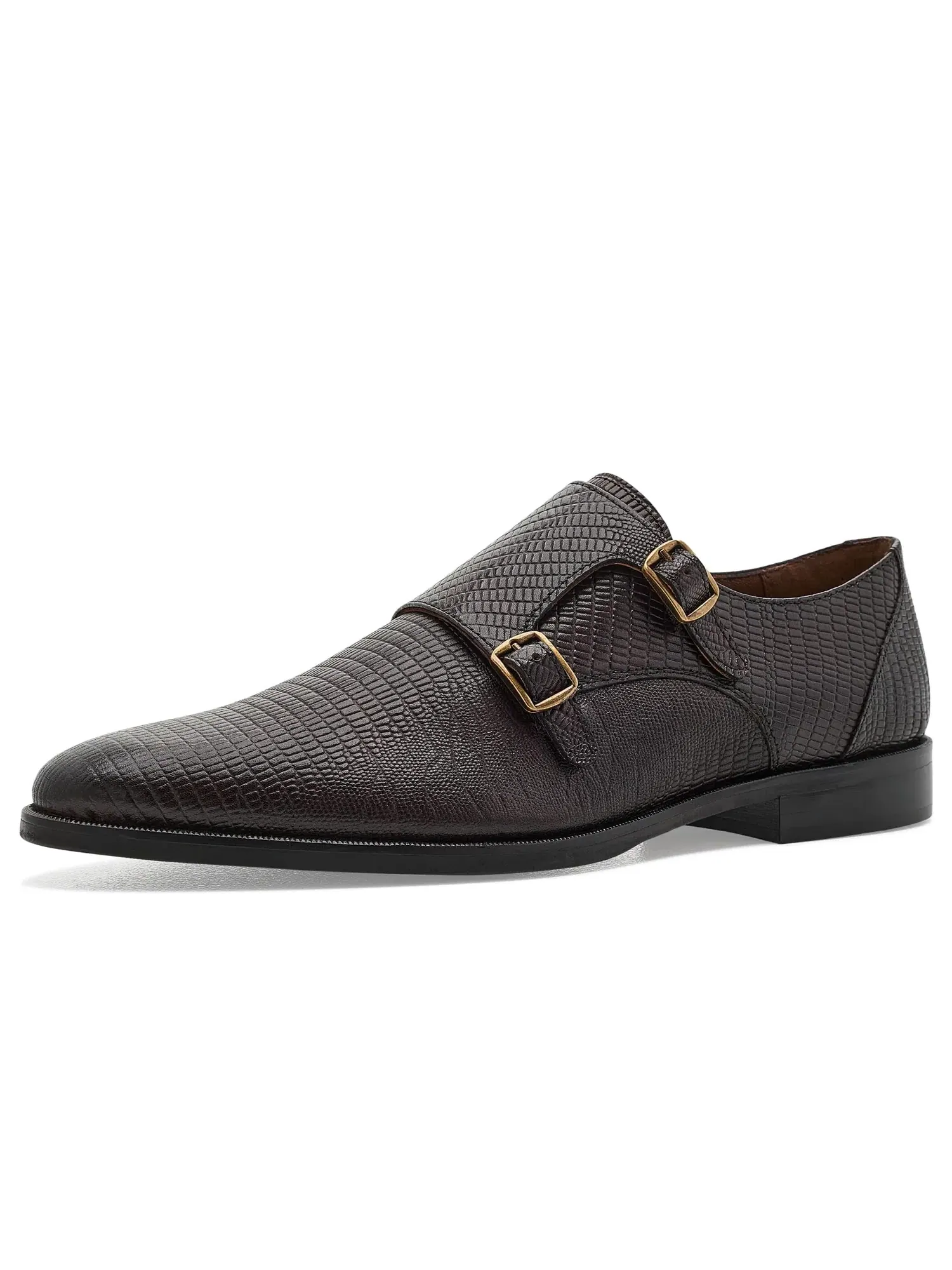 Оксфорды с двойным ремешком Jack Double Monk Strap Carlos By Carlos Santana — изображение 1 из 4, коричневый