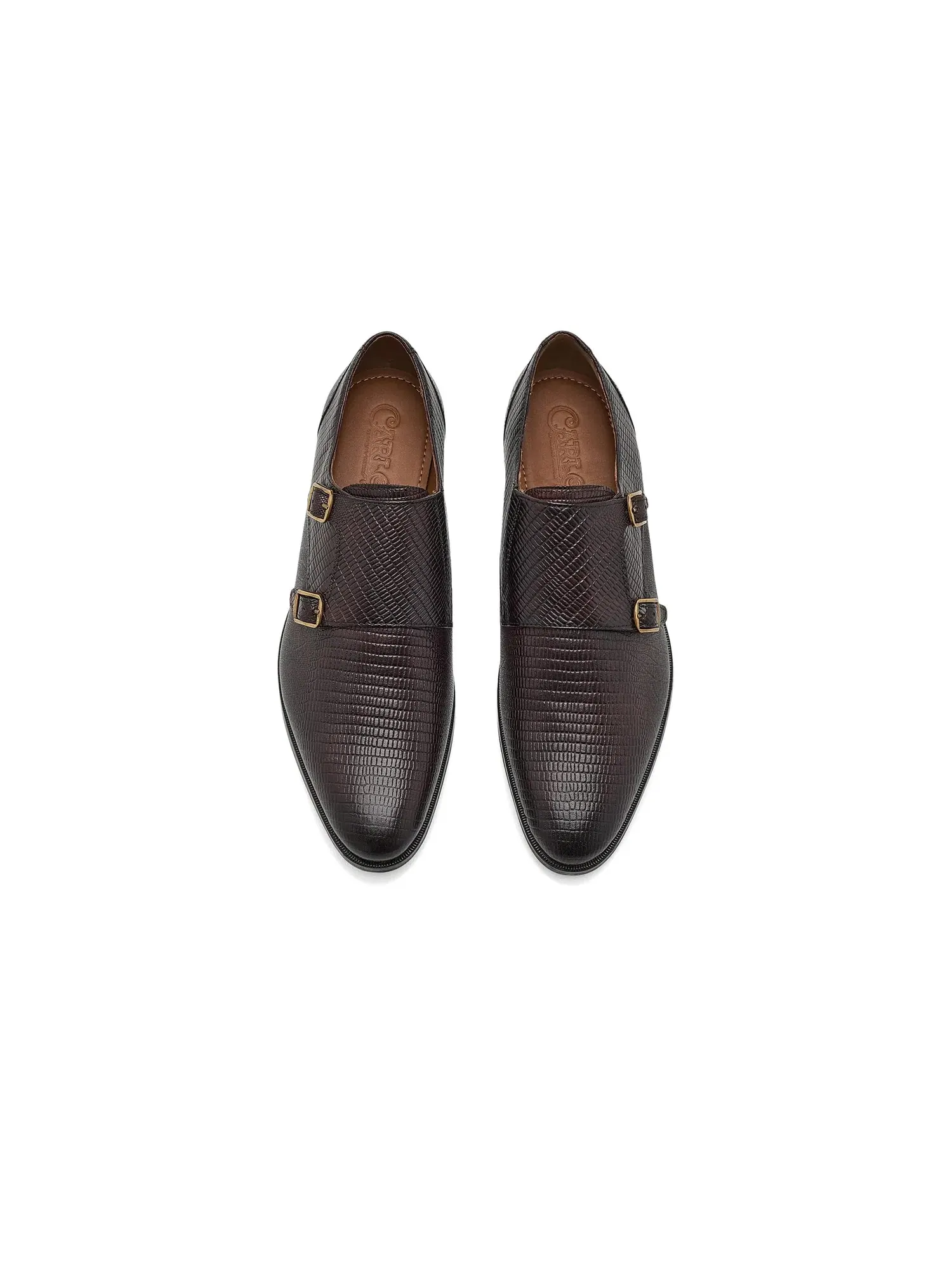Оксфорды с двойным ремешком Jack Double Monk Strap Carlos By Carlos Santana — изображение 2 из 4, коричневый