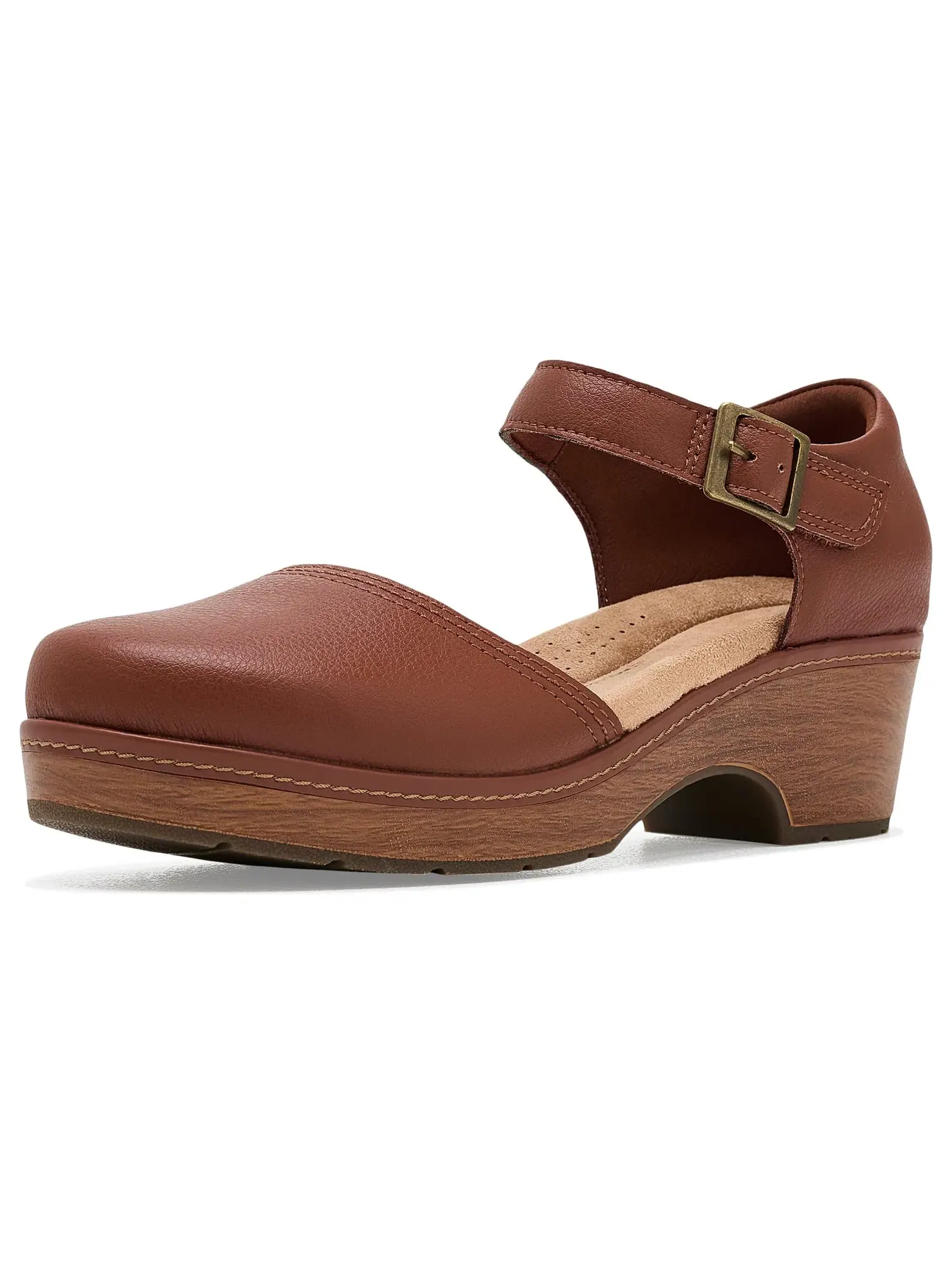 Сабо Paizlee Leah Clarks — изображение 1 из 4, коричная кожа